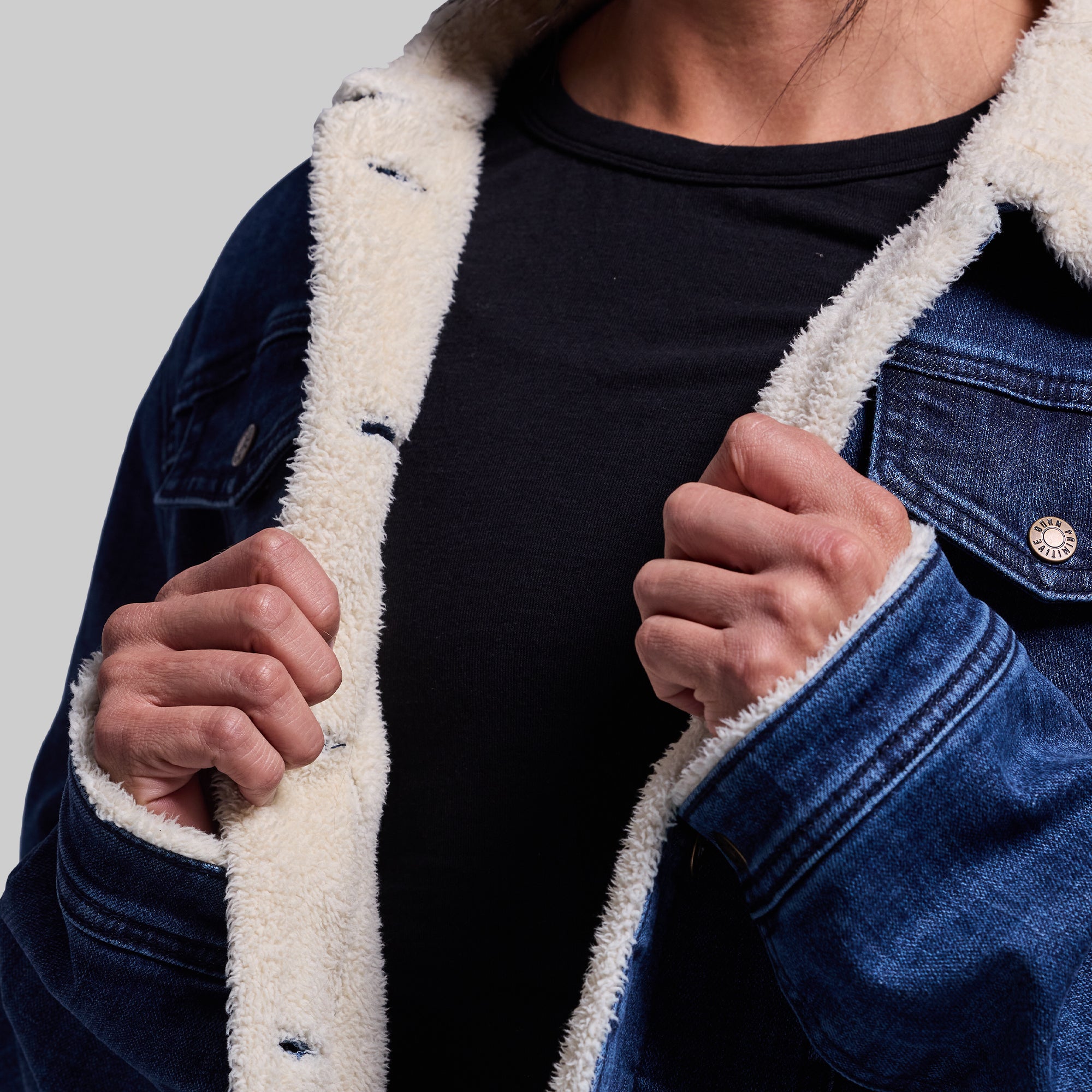 Women's FLEX Stretchy Pioneer Jacket 2.0 (Vintage Dark Wash) - Image 4