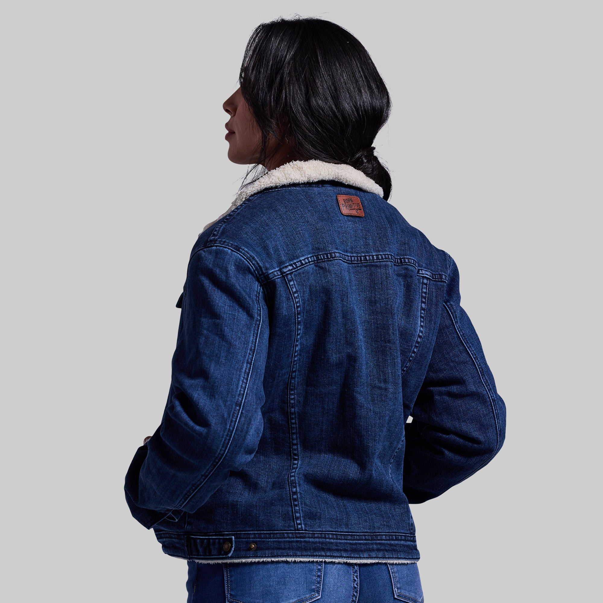 Women's FLEX Stretchy Pioneer Jacket 2.0 (Vintage Dark Wash) - Image 3