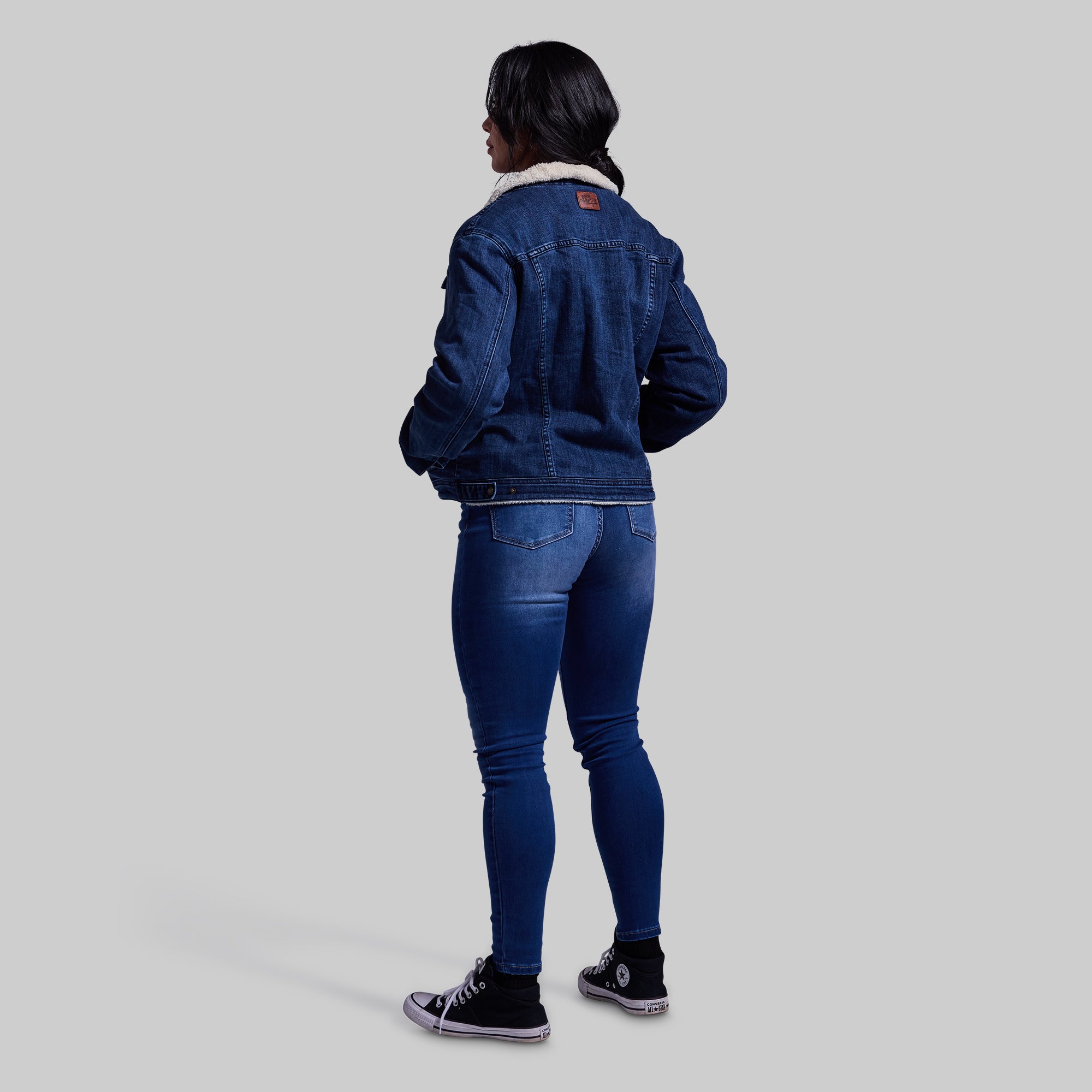 Women's FLEX Stretchy Pioneer Jacket 2.0 (Vintage Dark Wash) - Image 9