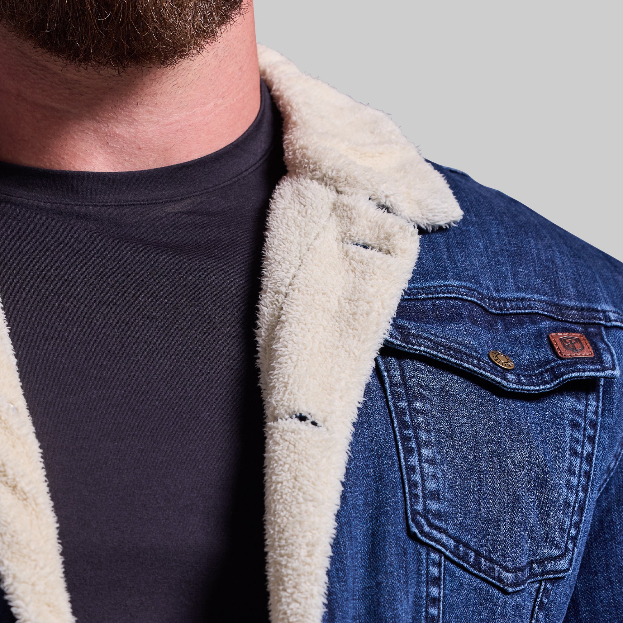 Men's FLEX Stretchy Pioneer Jacket 2.0 (Vintage Dark Wash) - Image 3