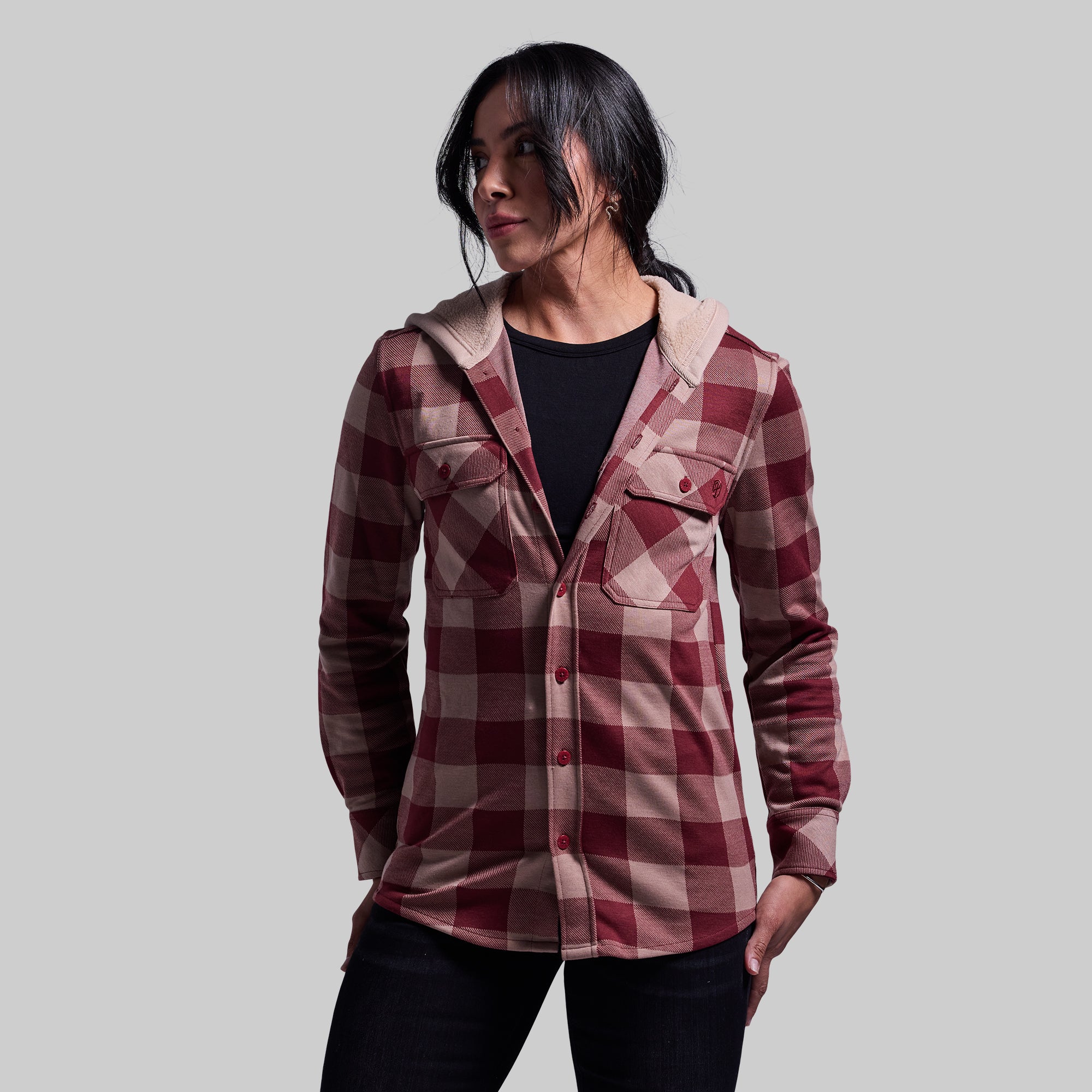 Hooded Woodsman Stretchy Flannel (Dusk) - Image 9