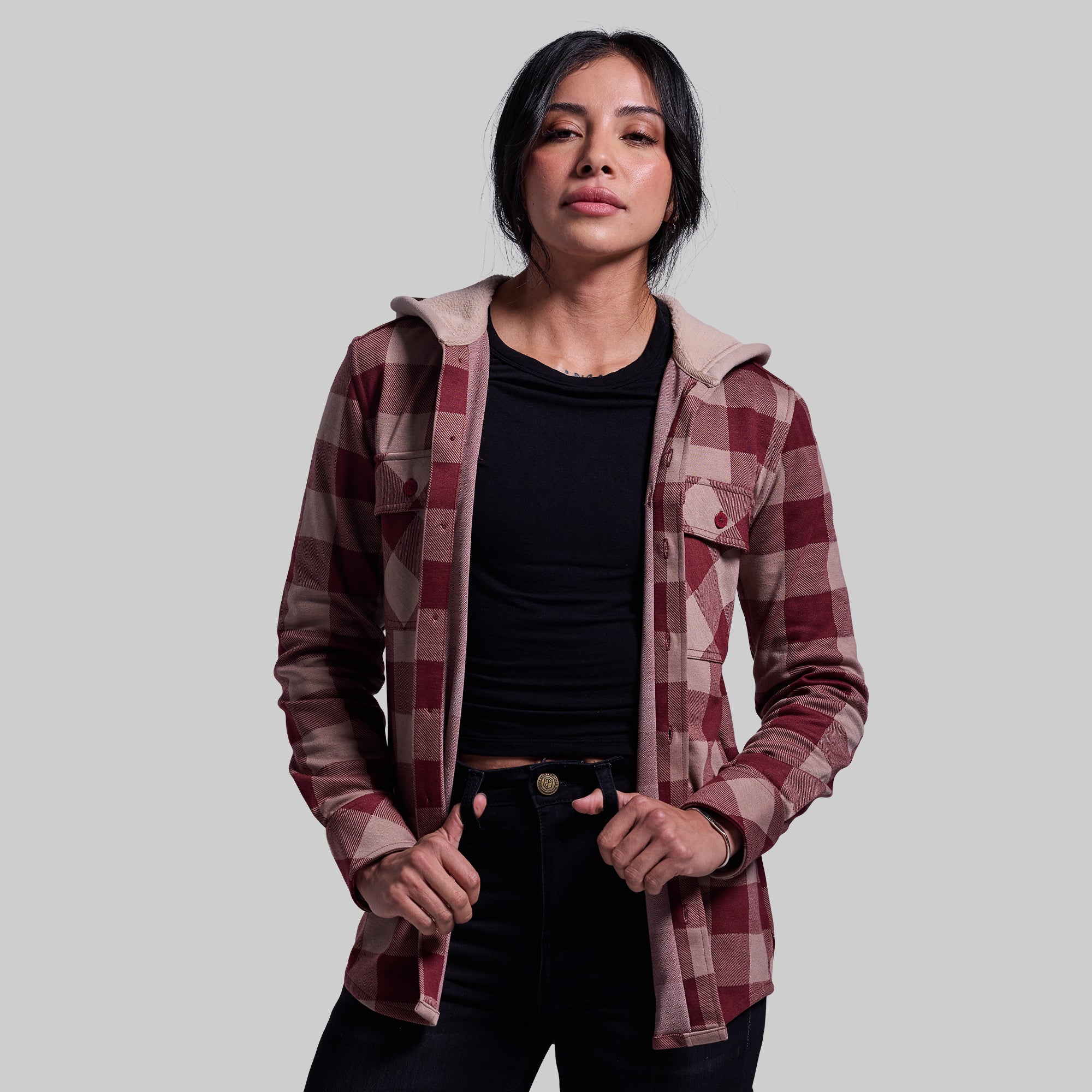 Hooded Woodsman Stretchy Flannel (Dusk) - Image 5