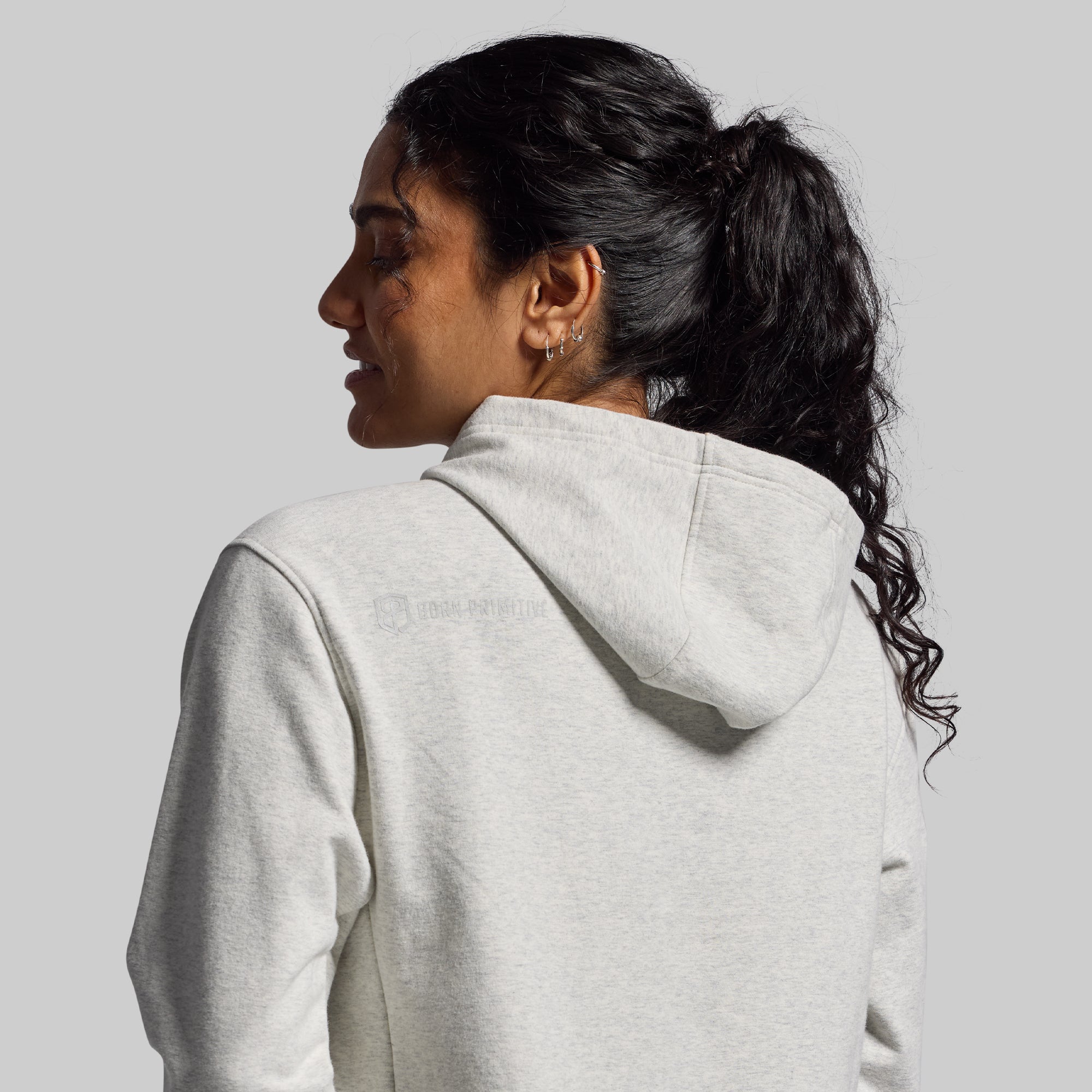 Women's Unmatched Hoodie (Heather White) - Image 4