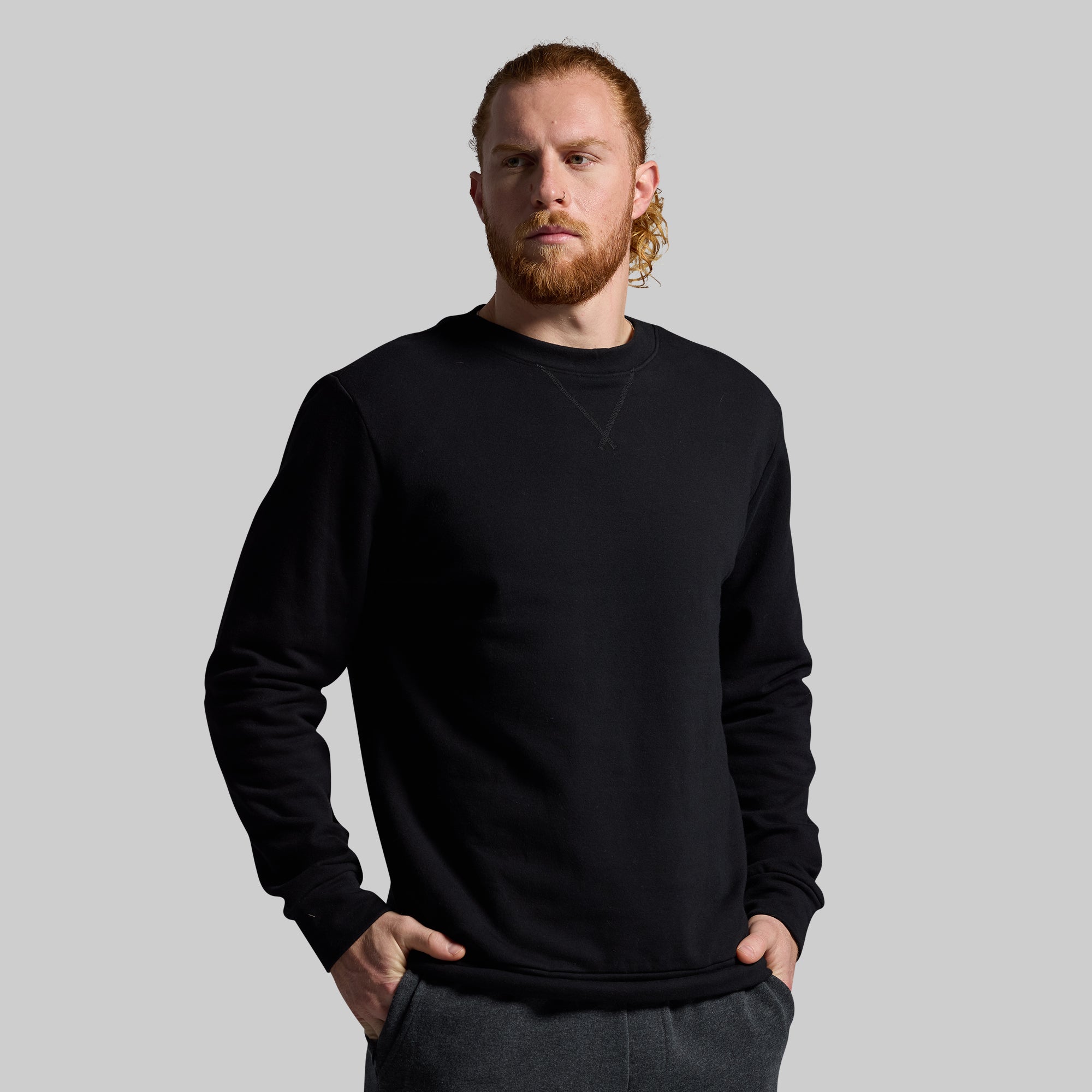 Men's Unmatched Crew Sweatshirt (Black) - Image 3
