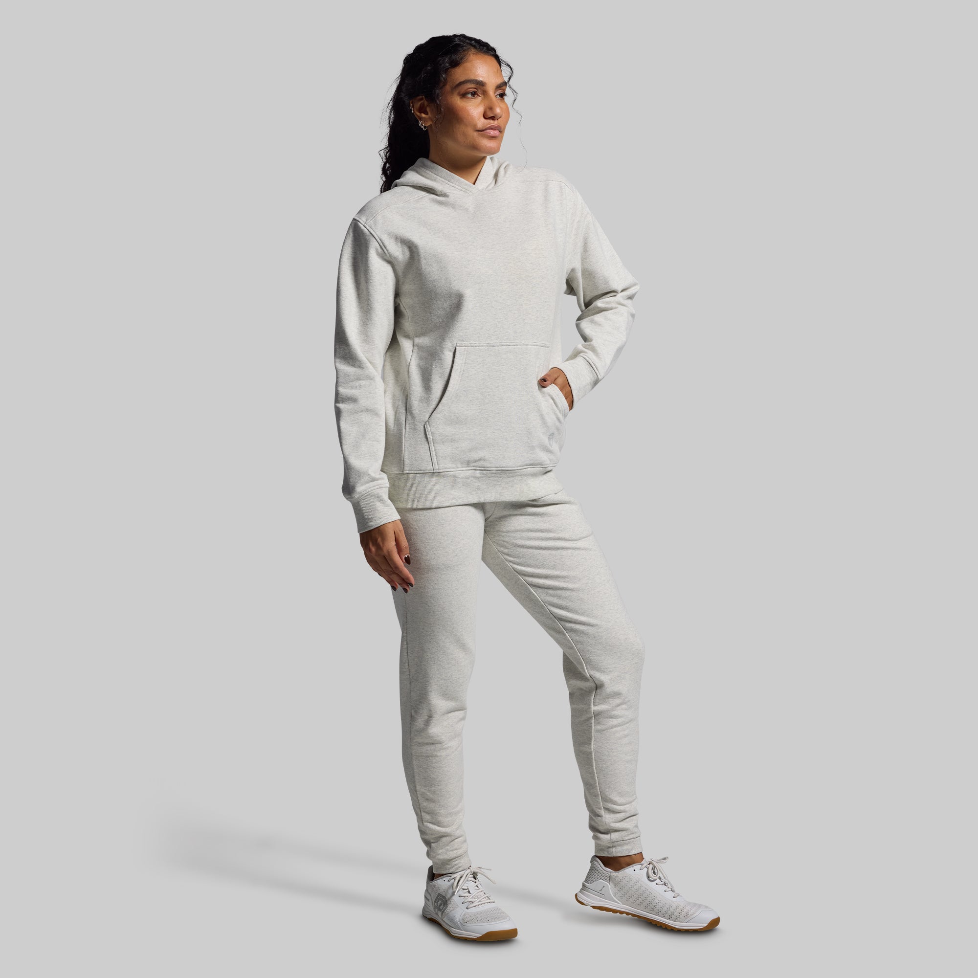 Women's Unmatched Hoodie (Heather White) - Image 5