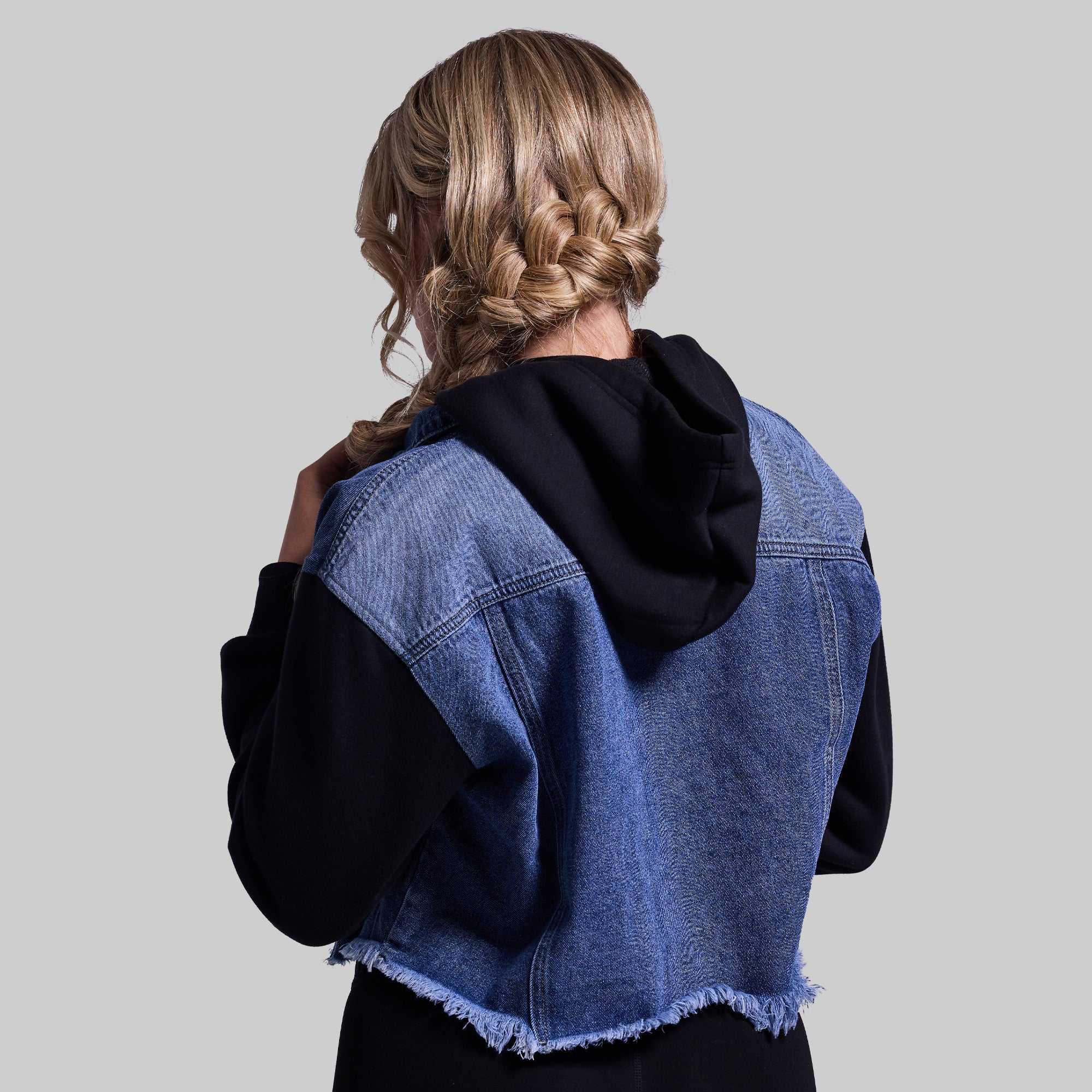 Into the Sunset Hooded Jean Jacket (Mid Wash) - Image 5