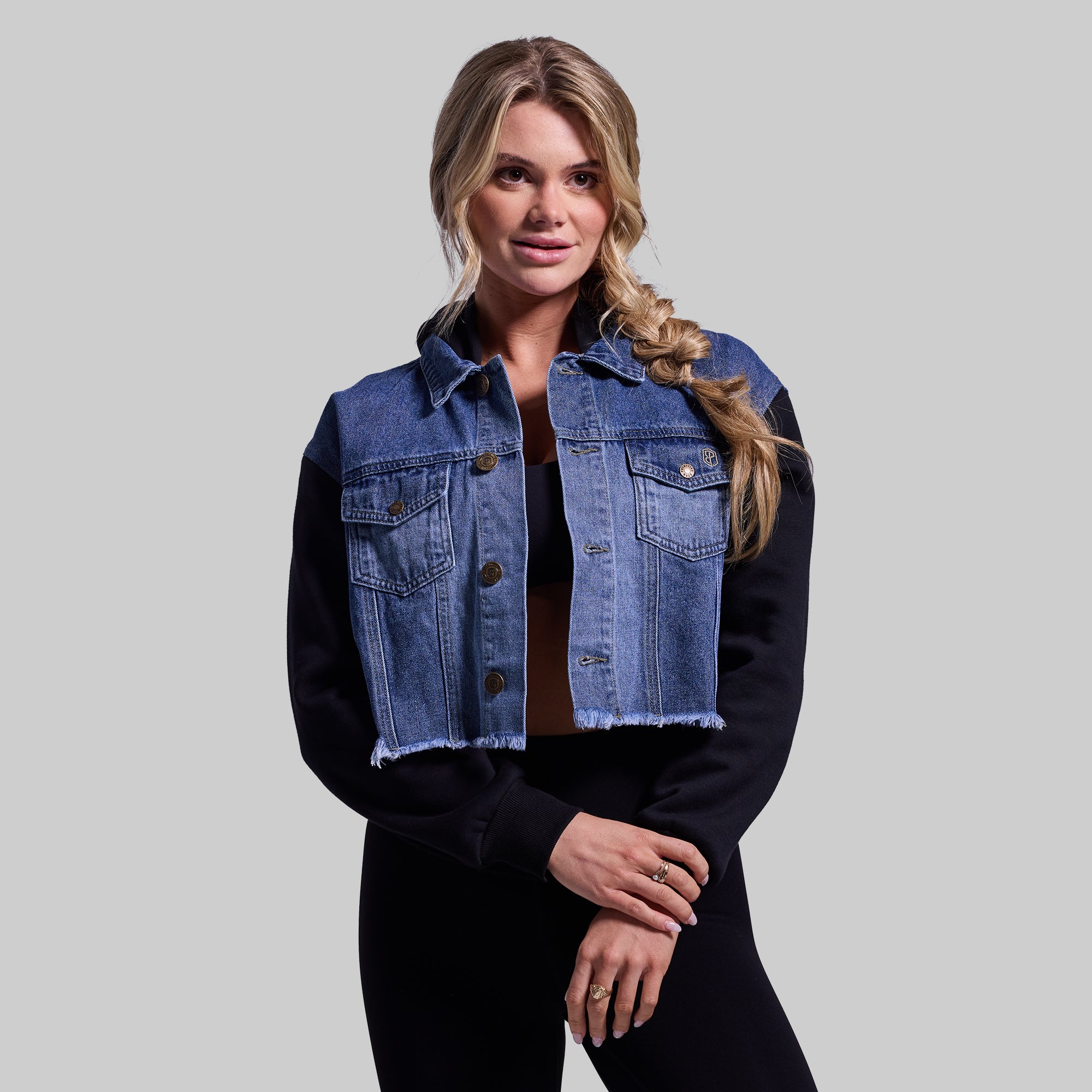 Into the Sunset Hooded Jean Jacket (Mid Wash) - Image 6