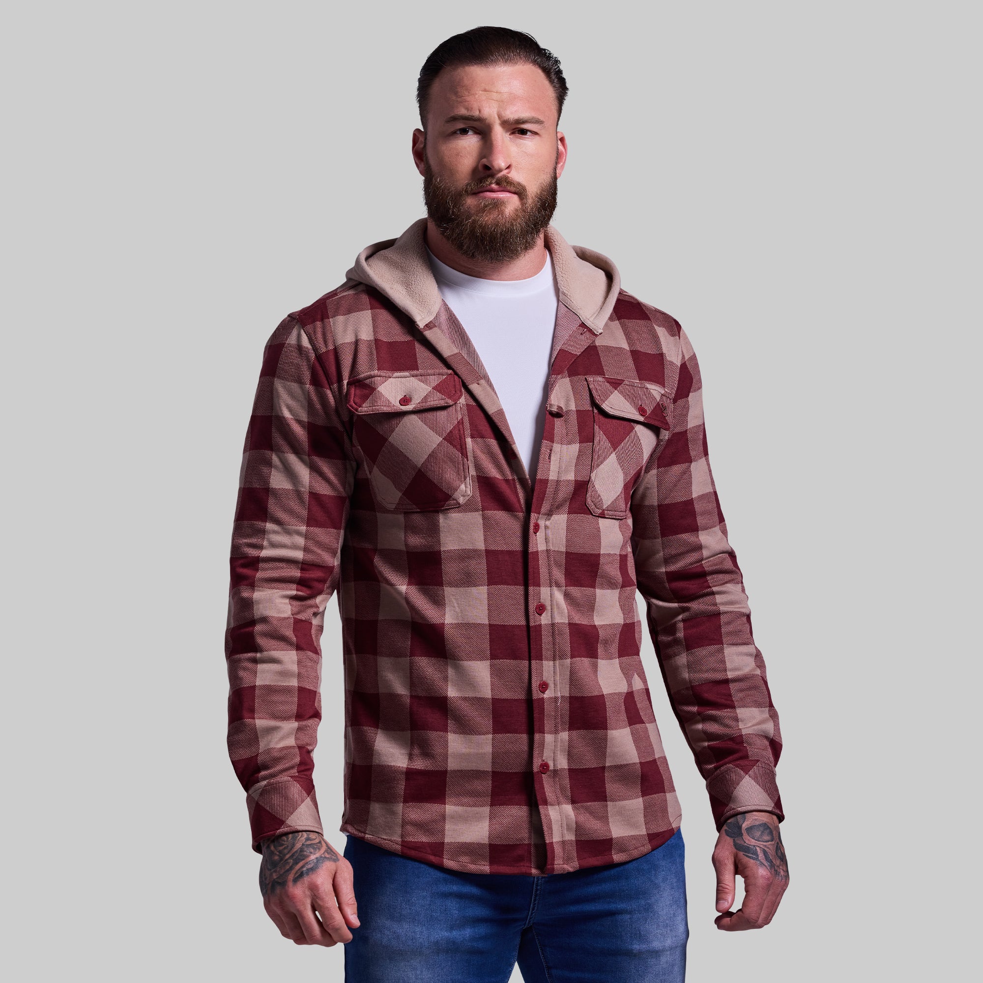 Hooded Woodsman Stretchy Flannel (Dusk) - Image 7