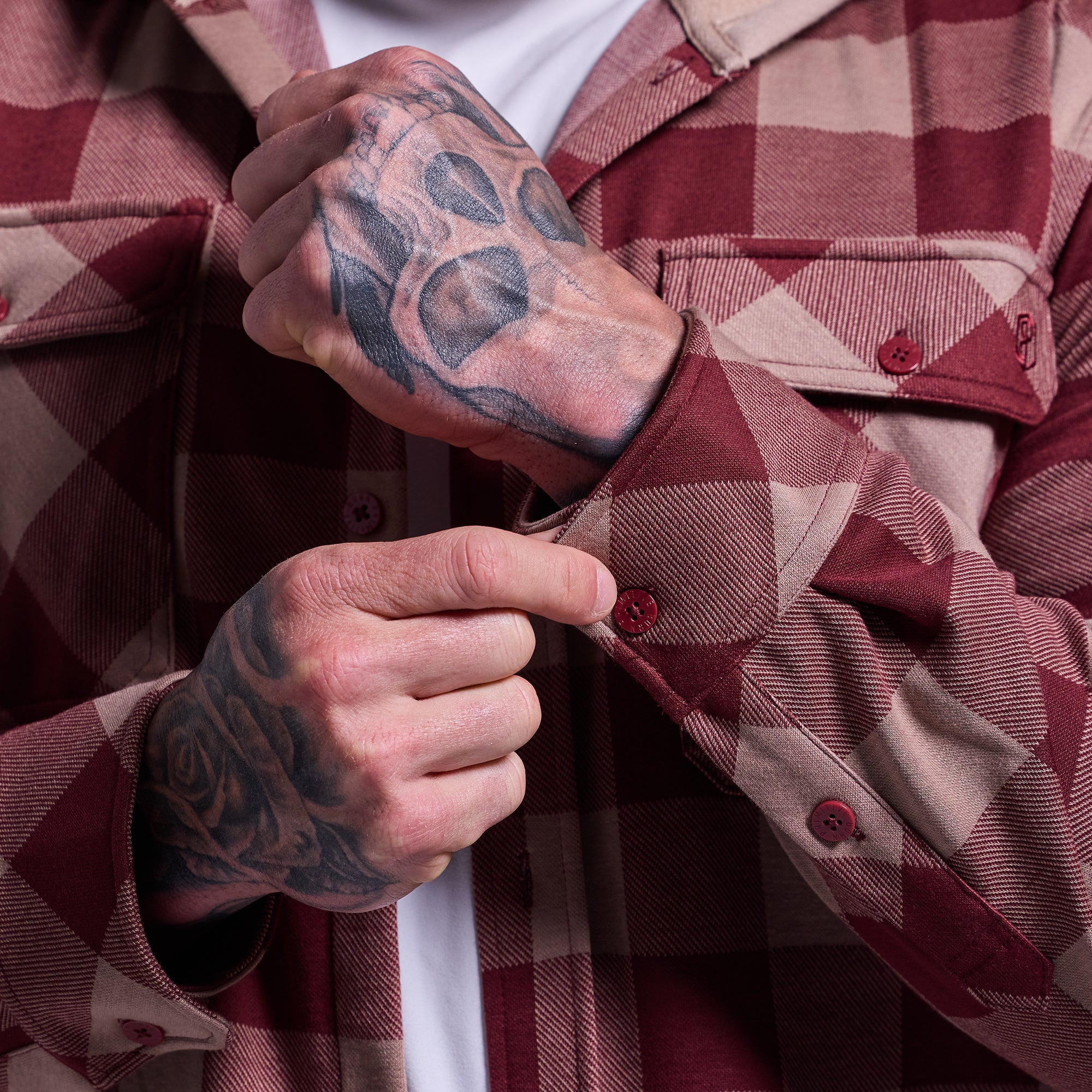 Hooded Woodsman Stretchy Flannel (Dusk) - Image 14