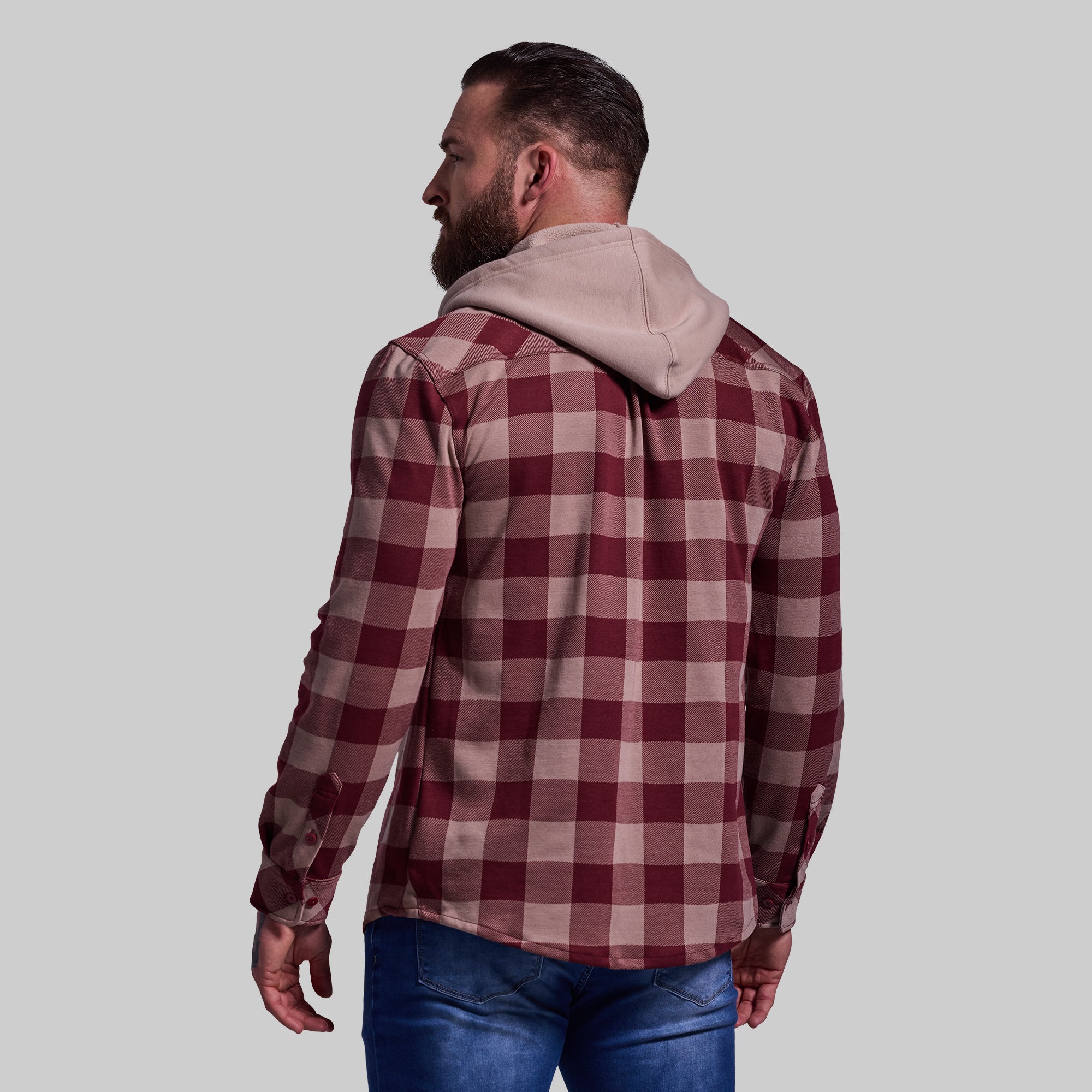 Hooded Woodsman Stretchy Flannel (Dusk) - Image 6
