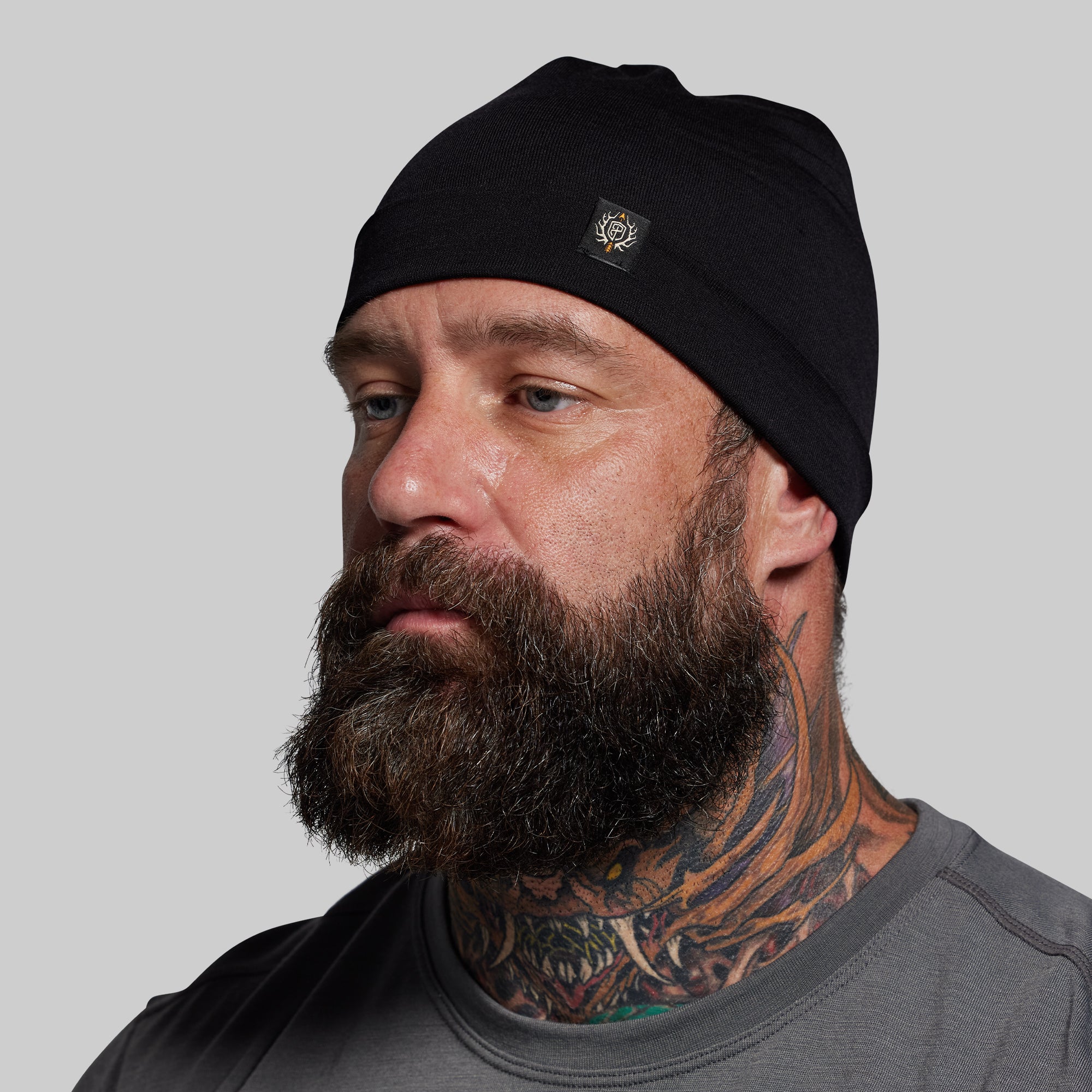 Ridgeline Merino Beanie 165 (Black) - Image 2