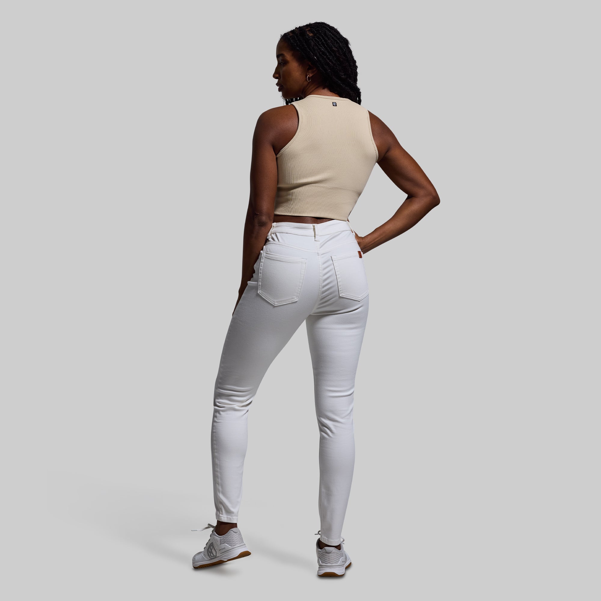 FLEX Stretchy High-Rise Skinny Jean (White) - Image 8