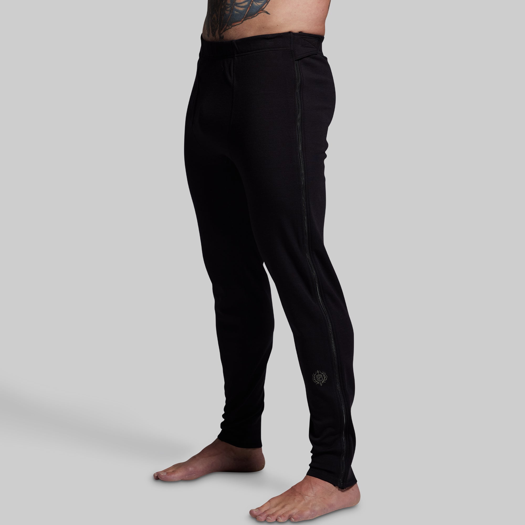 Ridgeline Merino Full Zip Bottom 240 (Black) - Image 3