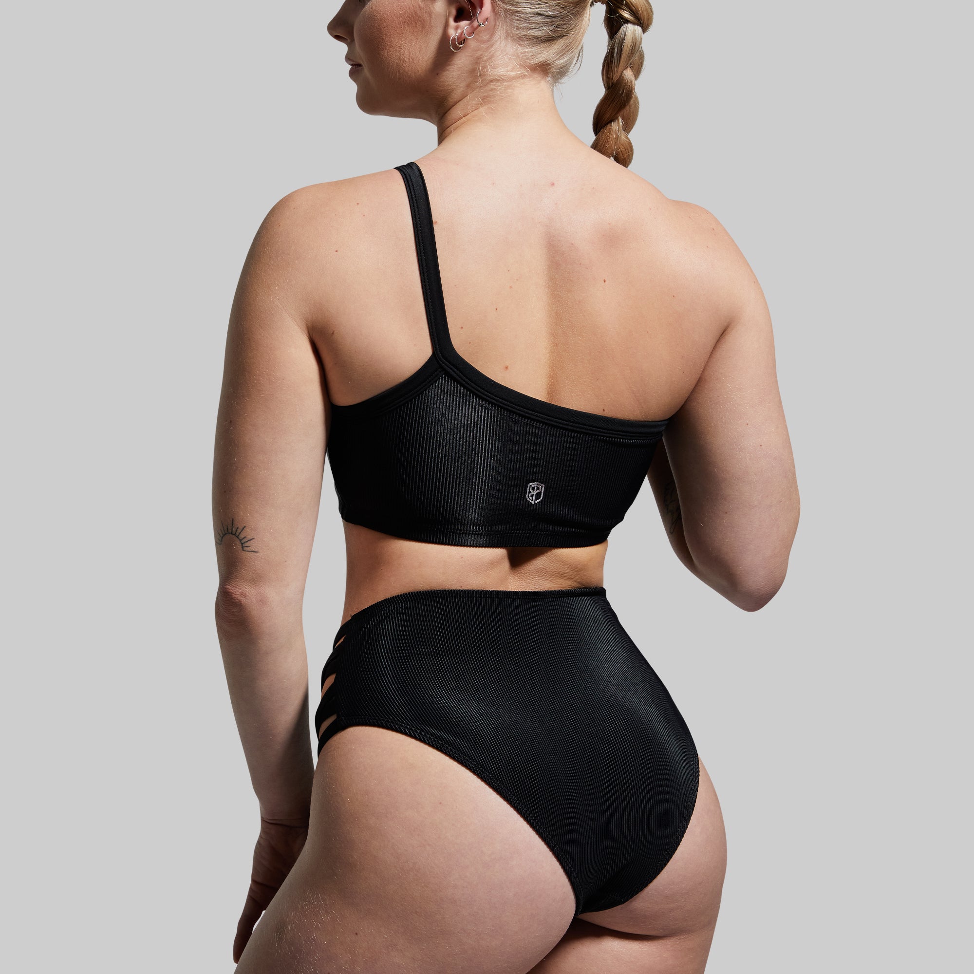Sandbar Bikini Bottom (Black Ribbed) - Image 2