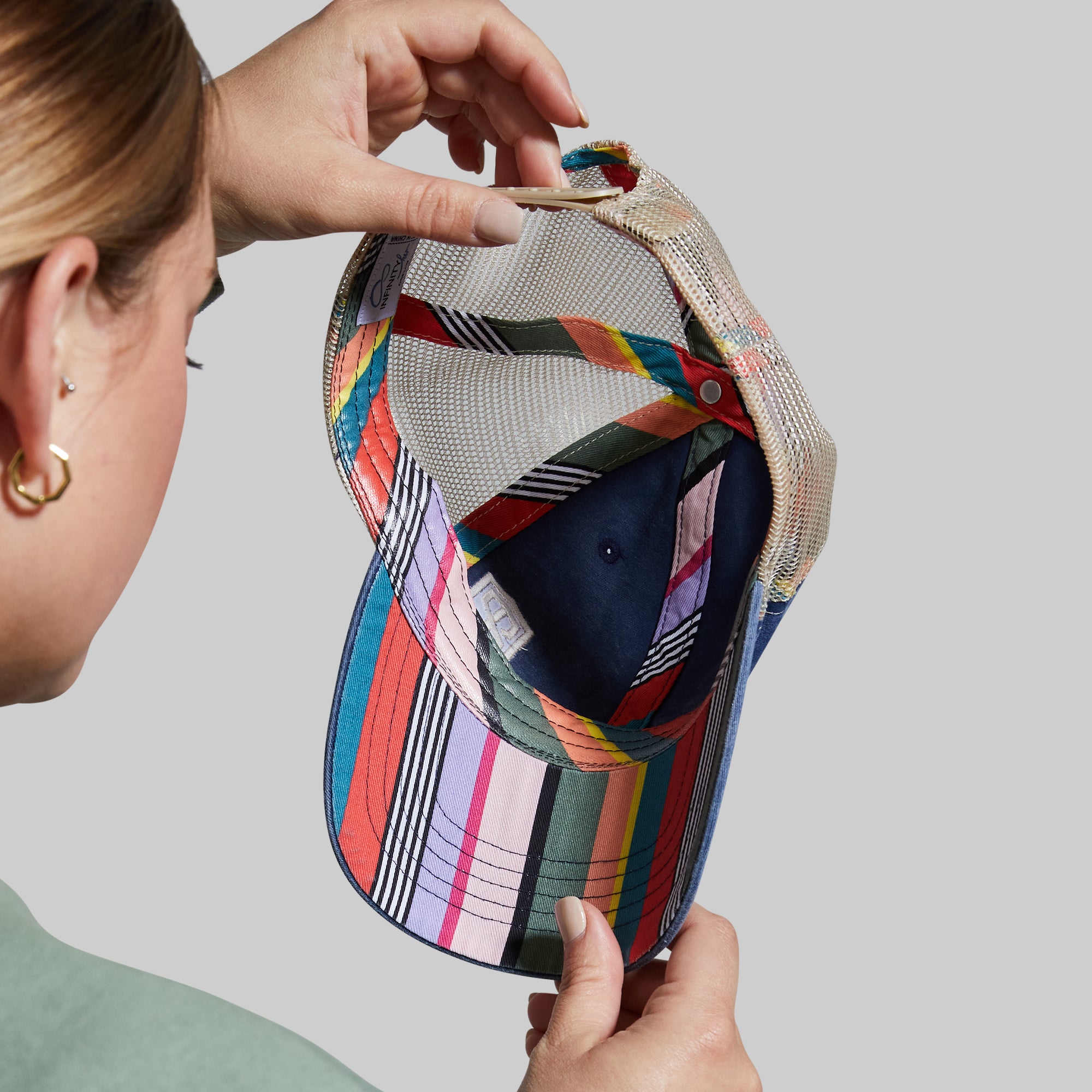 Relax Hat (Denim/Stripes) - Image 2