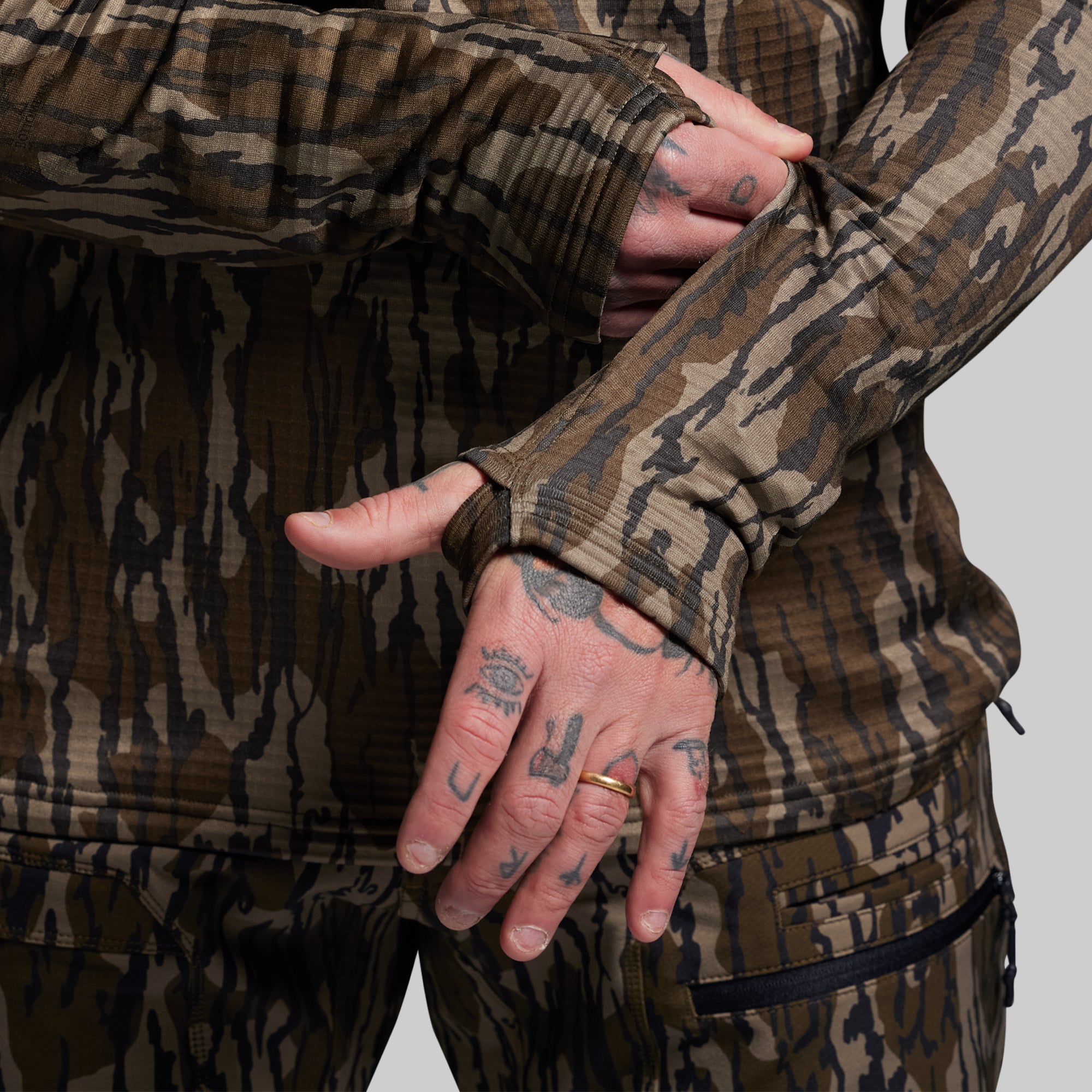 Quiver Grid Fleece Thermal Top (Mossy Oak® Original Bottomland®) - Image 6