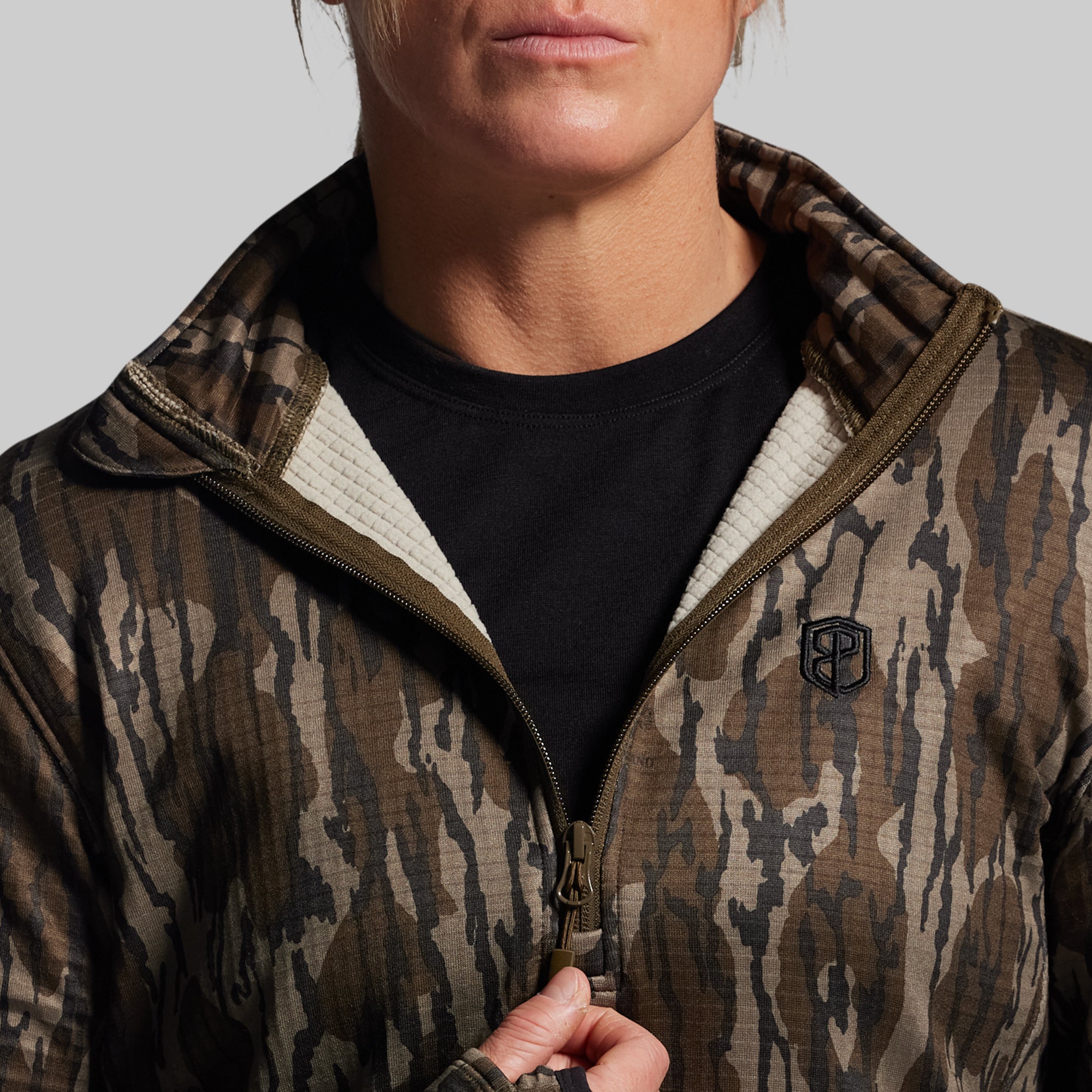 Women's Quiver Half Zip Hoodie 2.0 (Mossy Oak? Original Bottomland?) - Image 4
