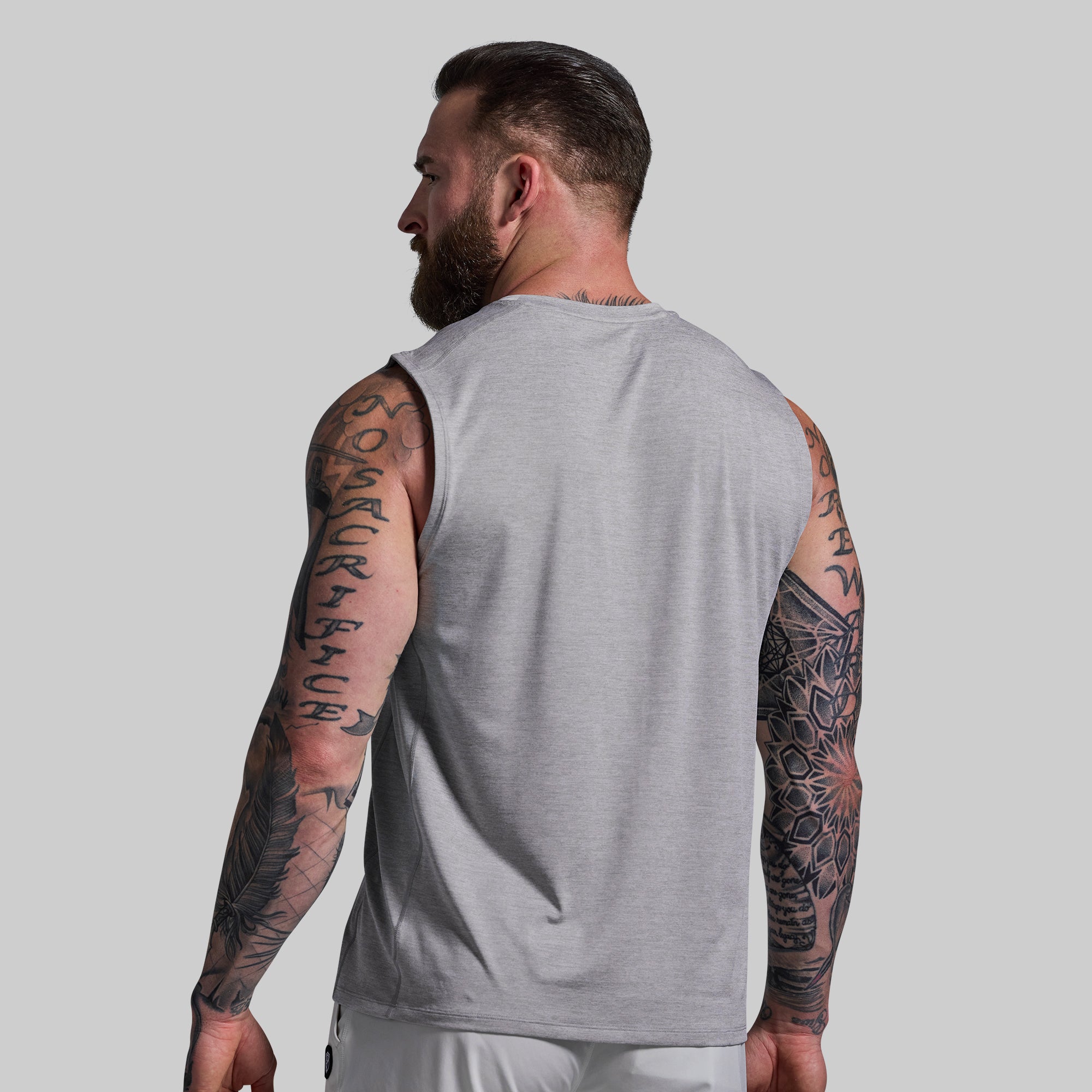 Training Muscle Tank (Light Heather Grey) - Image 2