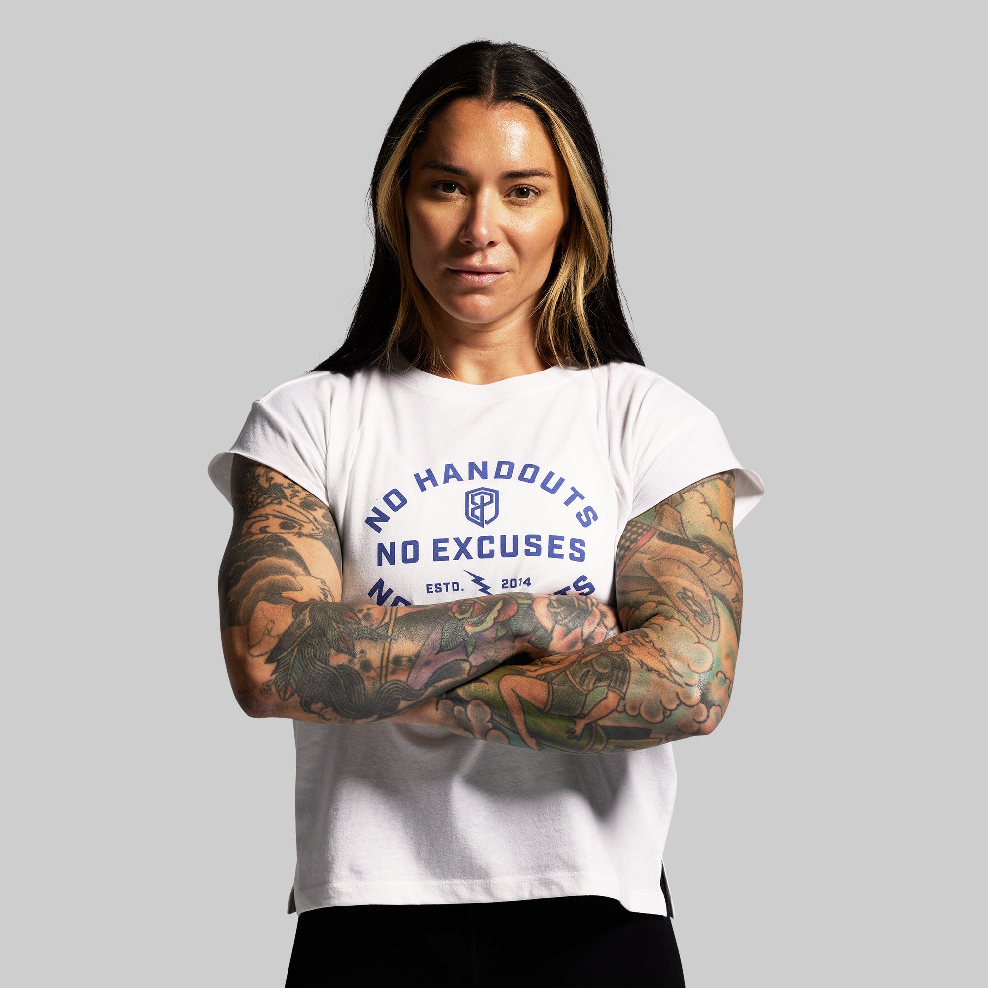 No Excuses Muscle Tee (White) - Image 3