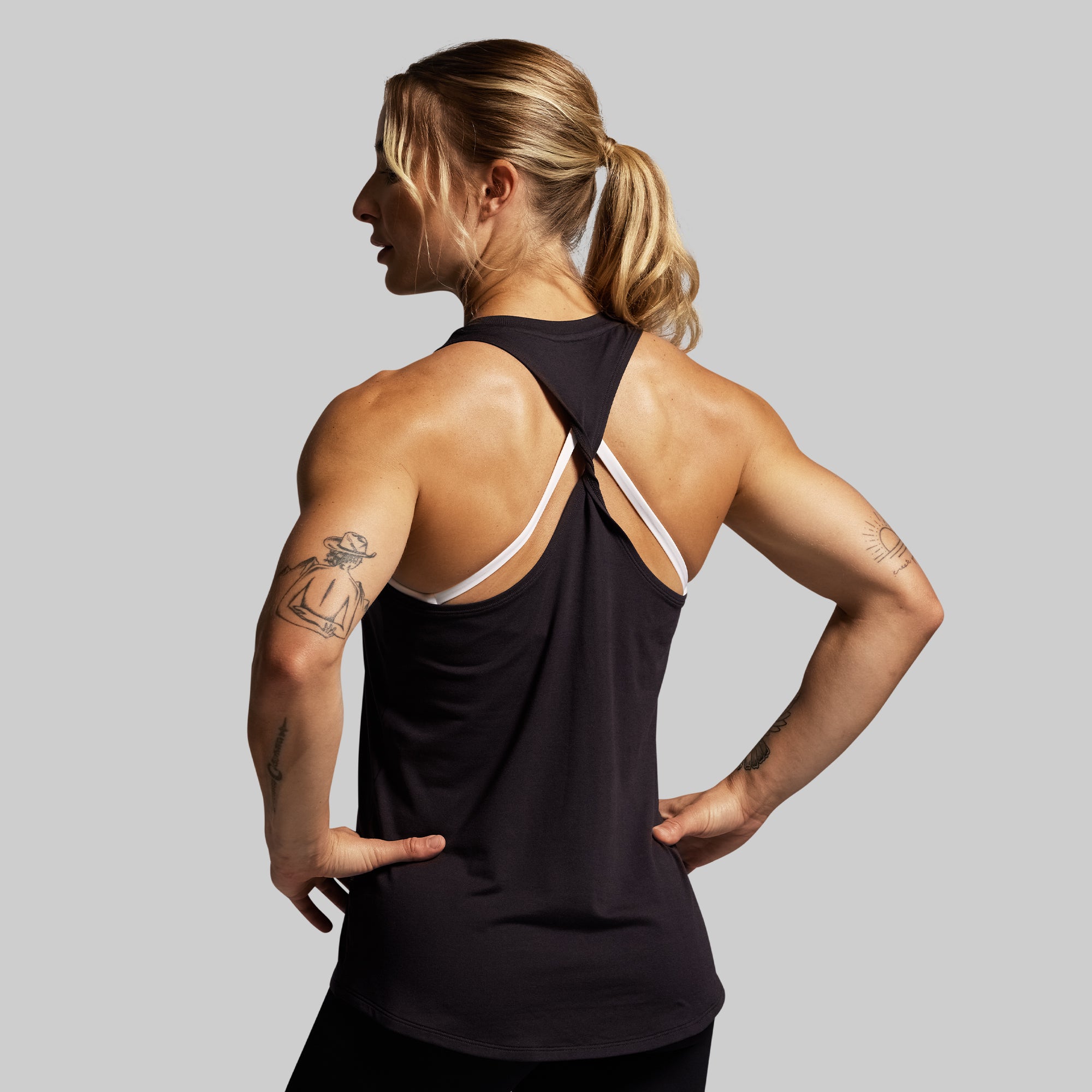 BP Premium Basic Twist Tank (Black) - Image 2