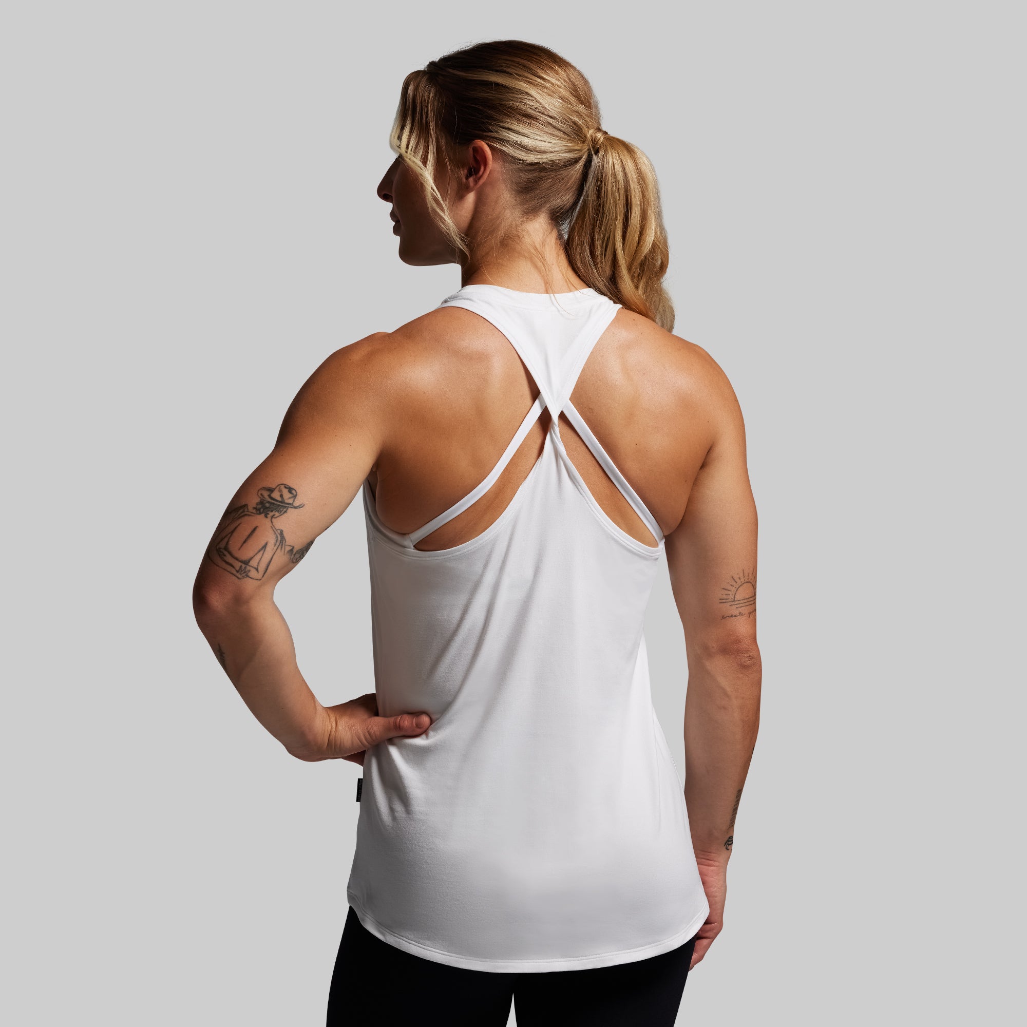 BP Premium Basic Twist Tank (White) - Image 2