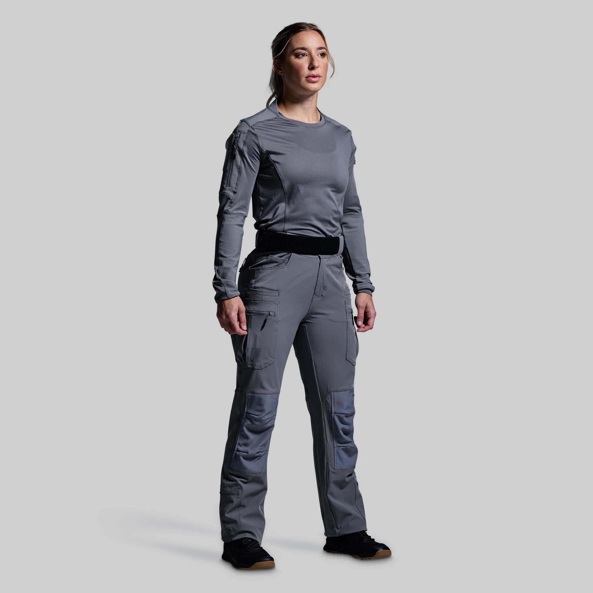 Women's Long Sleeve Op Top (Wolf Grey) - Image 8