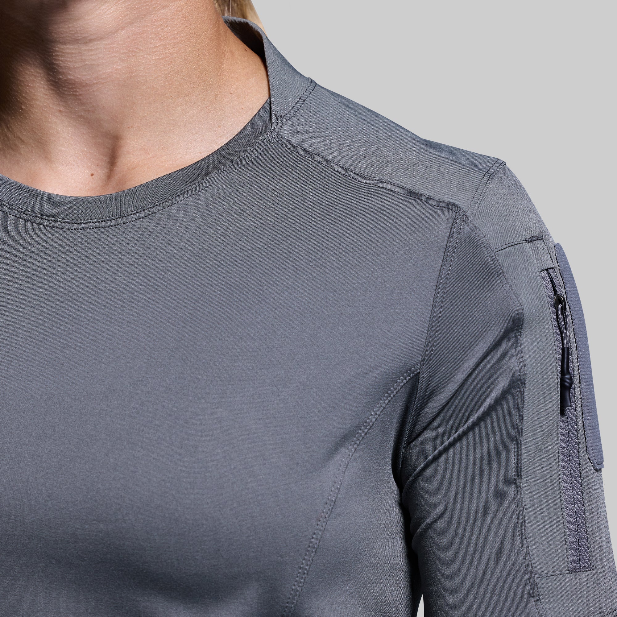 Women's Long Sleeve Op Top (Wolf Grey) - Image 5