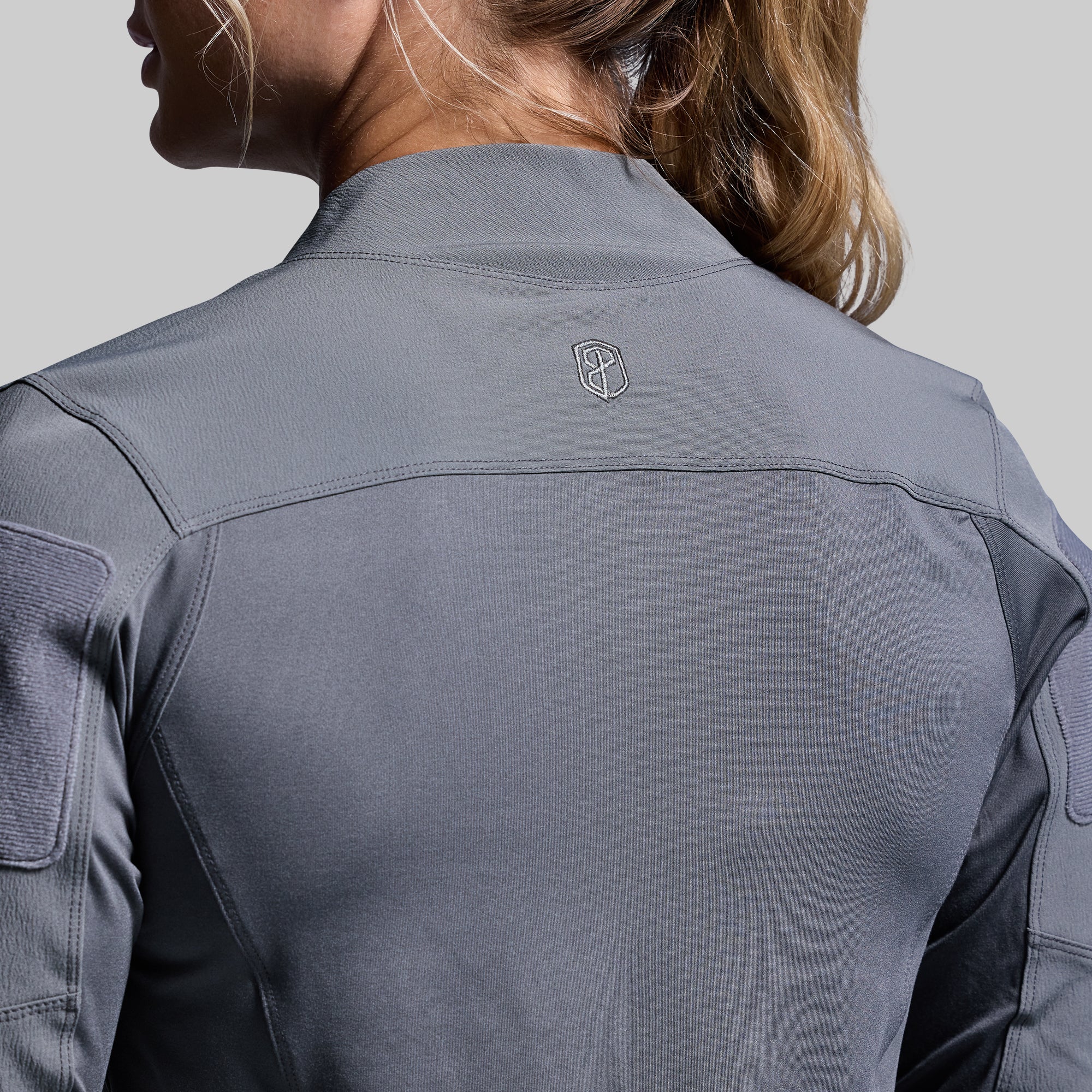 Women's Long Sleeve Op Top (Wolf Grey) - Image 6