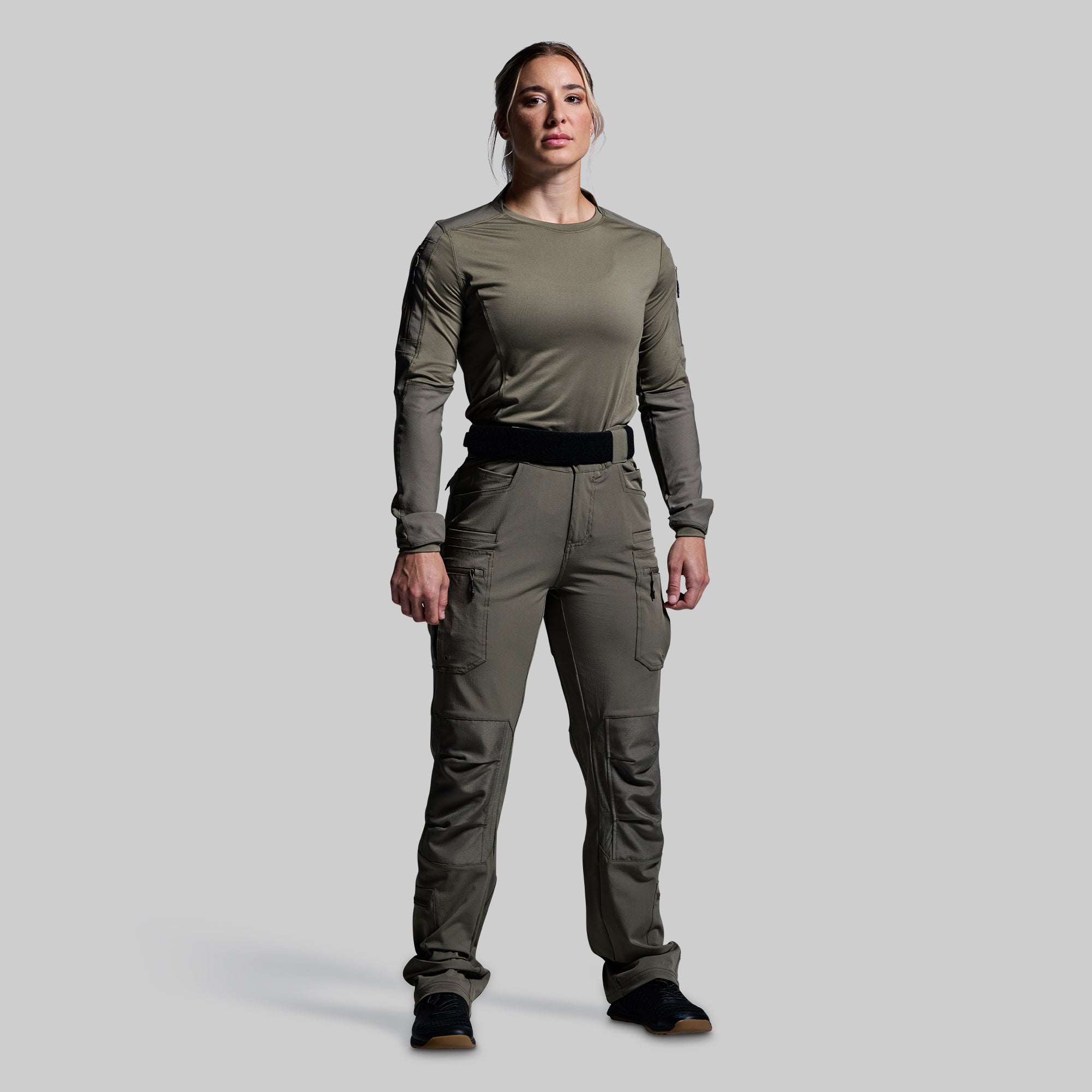 Women's Long Sleeve Op Top (OD Green) - Image 7