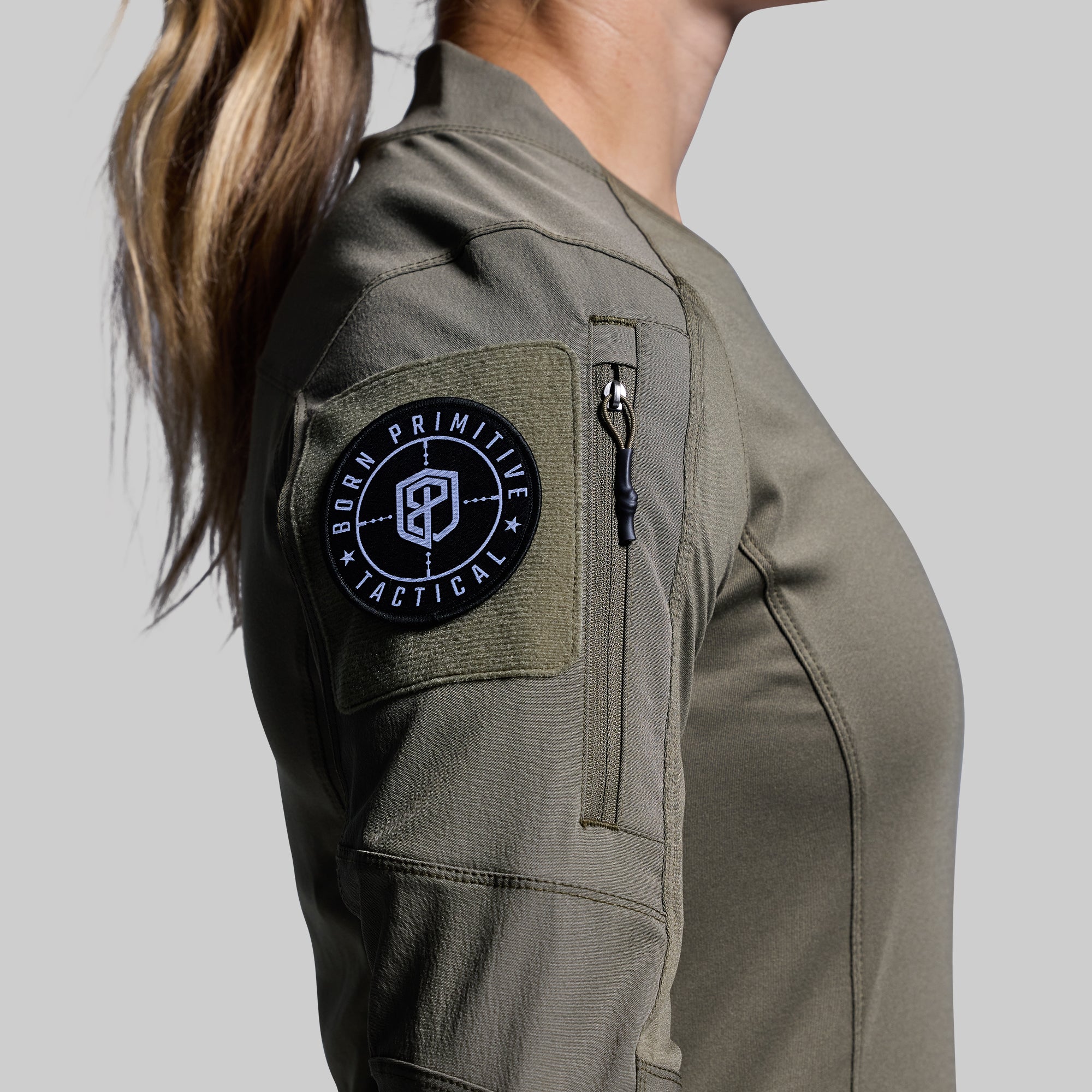 Women's Long Sleeve Op Top (OD Green) - Image 4