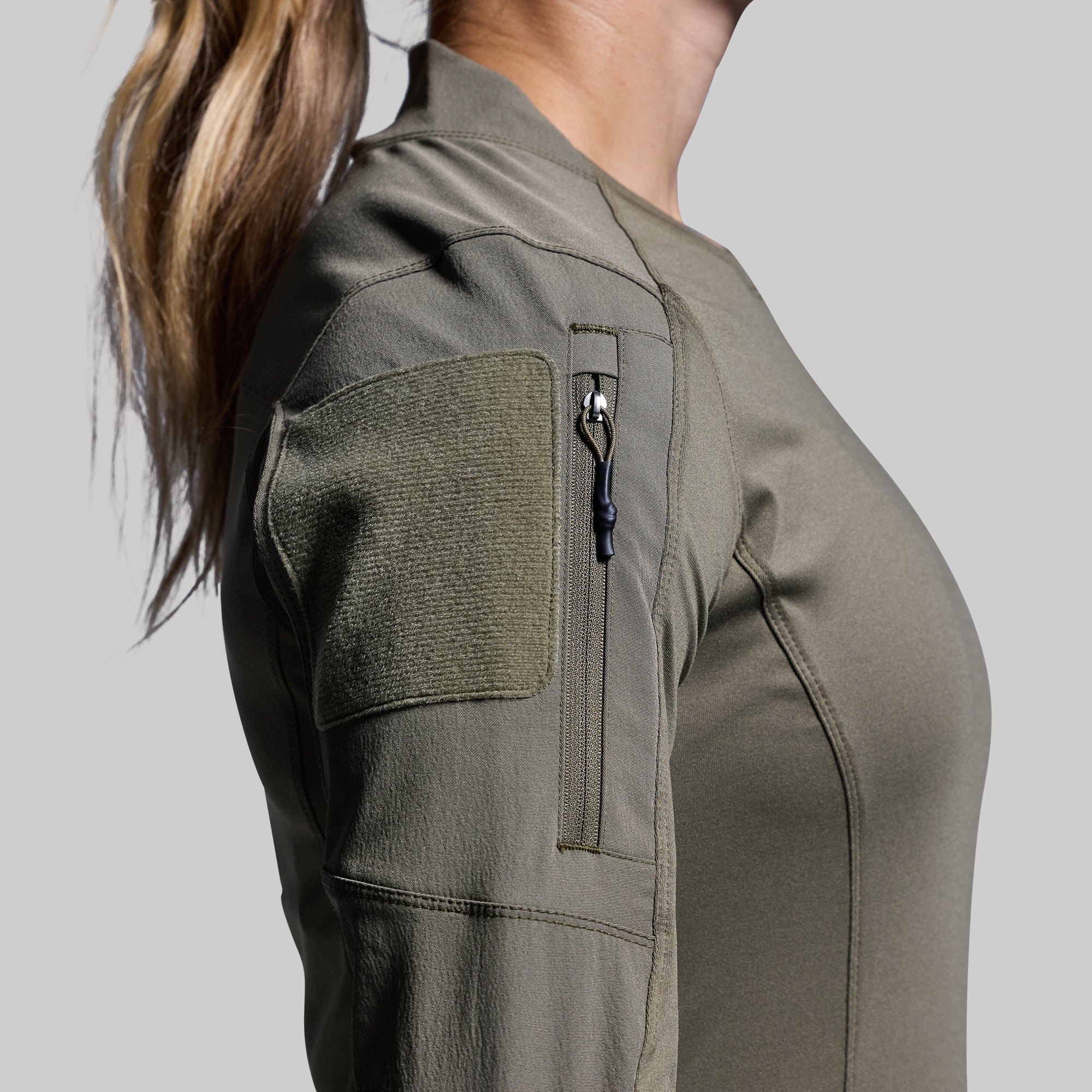Women's Long Sleeve Op Top (OD Green) - Image 3