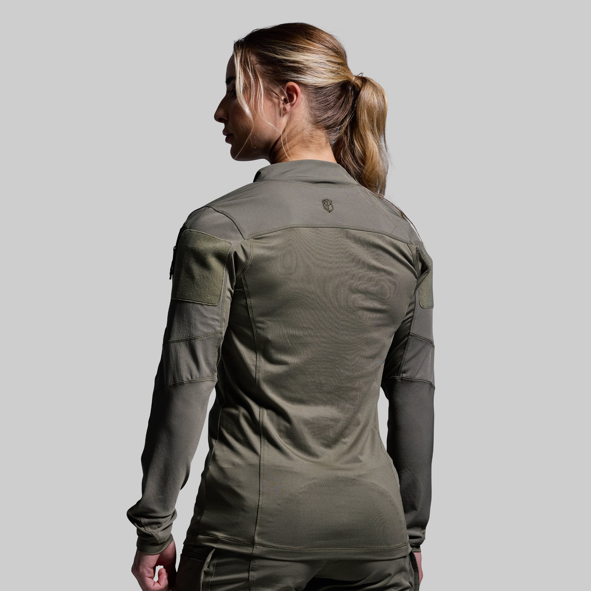 Women's Long Sleeve Op Top (OD Green) - Image 2