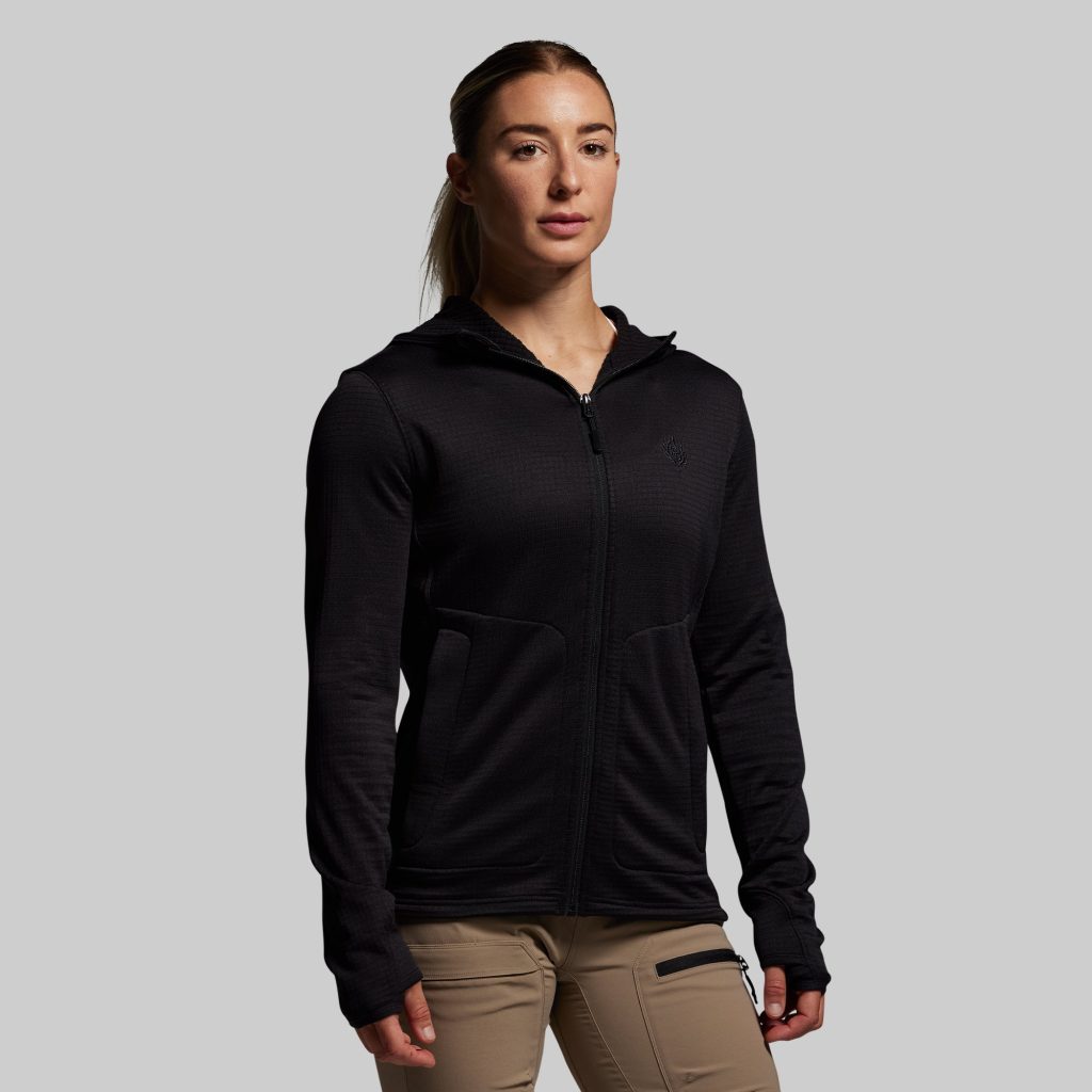 Women's Quiver Full Zip Hoodie 2.0 (Black)