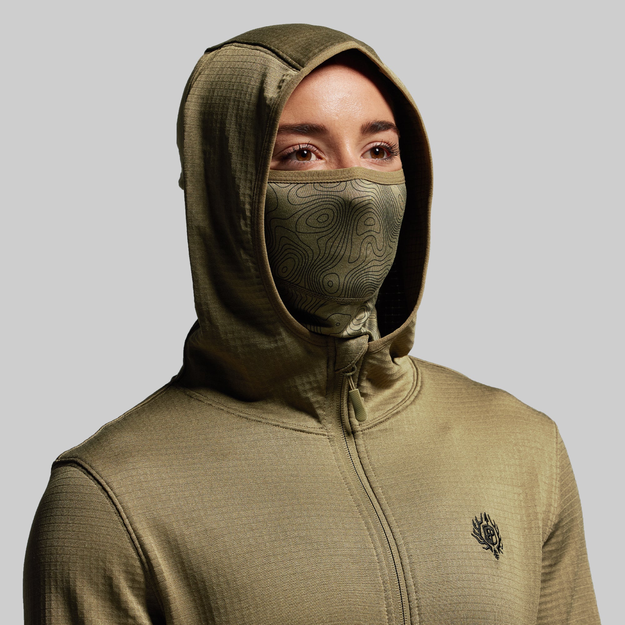 Women's Quiver Full Zip Hoodie 2.0 (OD Green) - Image 7