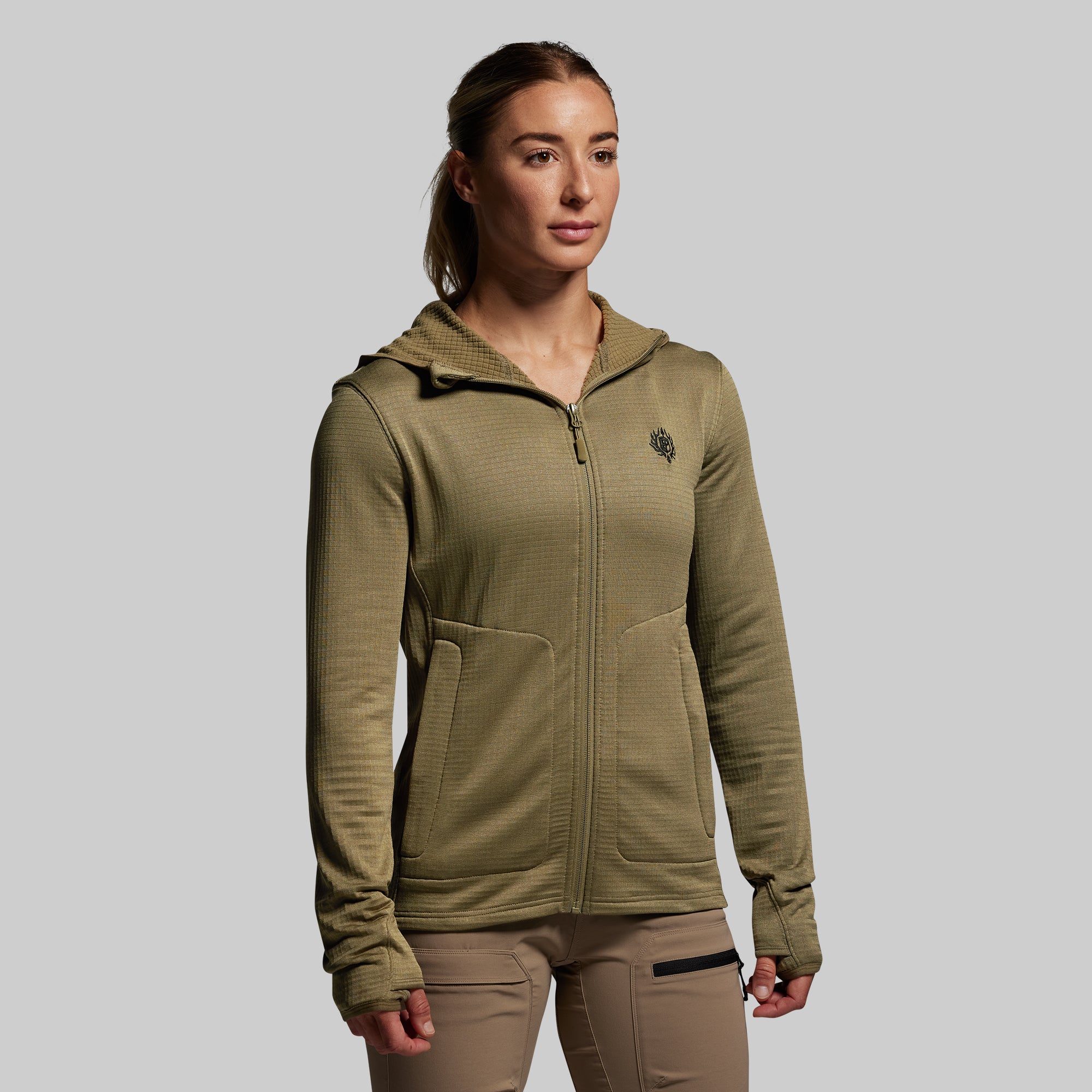 Women's Quiver Full Zip Hoodie 2.0 (OD Green)