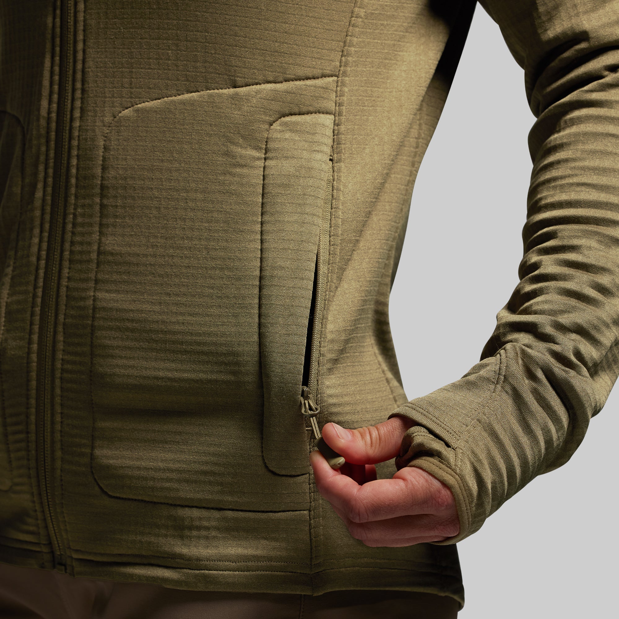Women's Quiver Full Zip Hoodie 2.0 (OD Green) - Image 5