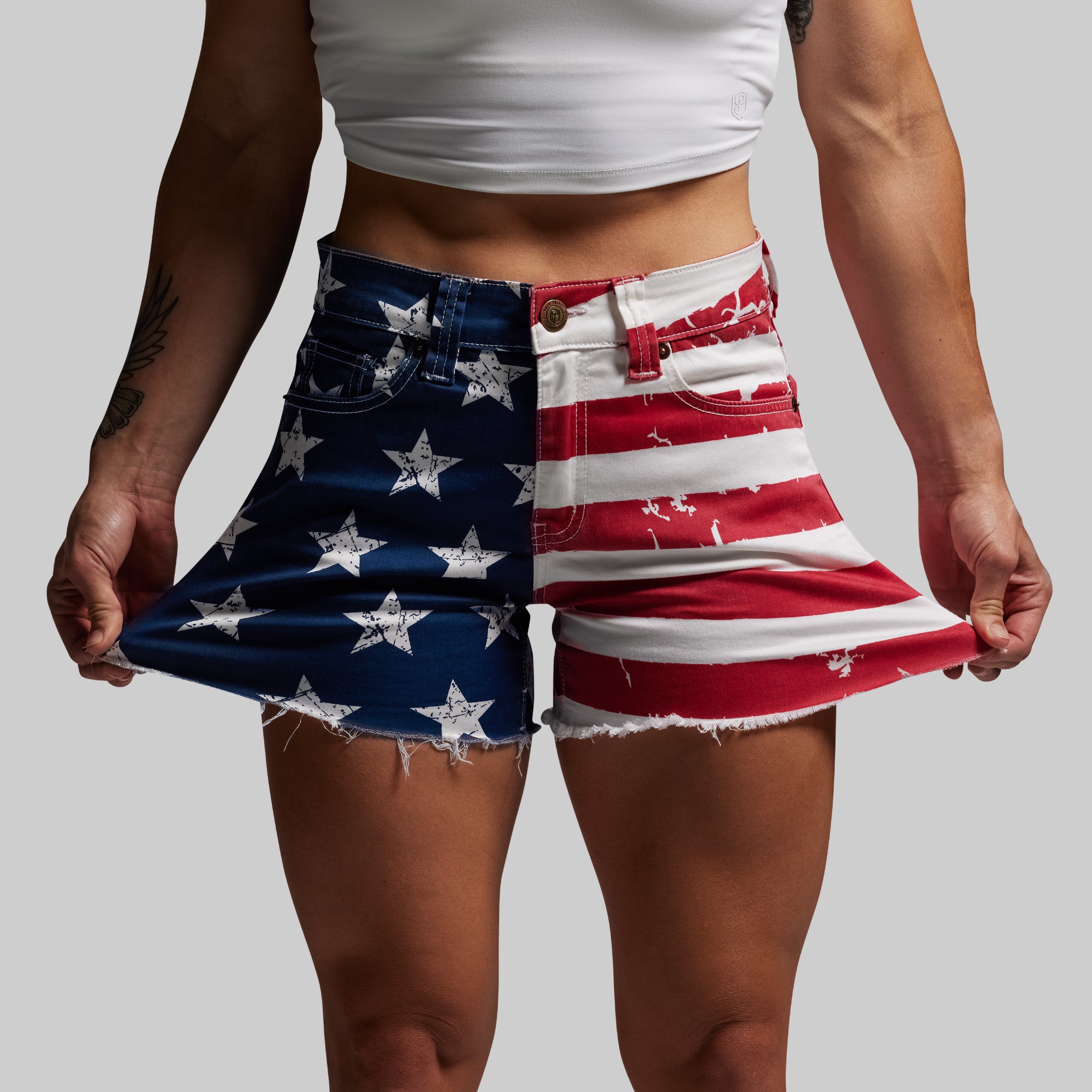FLEX Stretchy Jean Short (American Flag) - Image 4