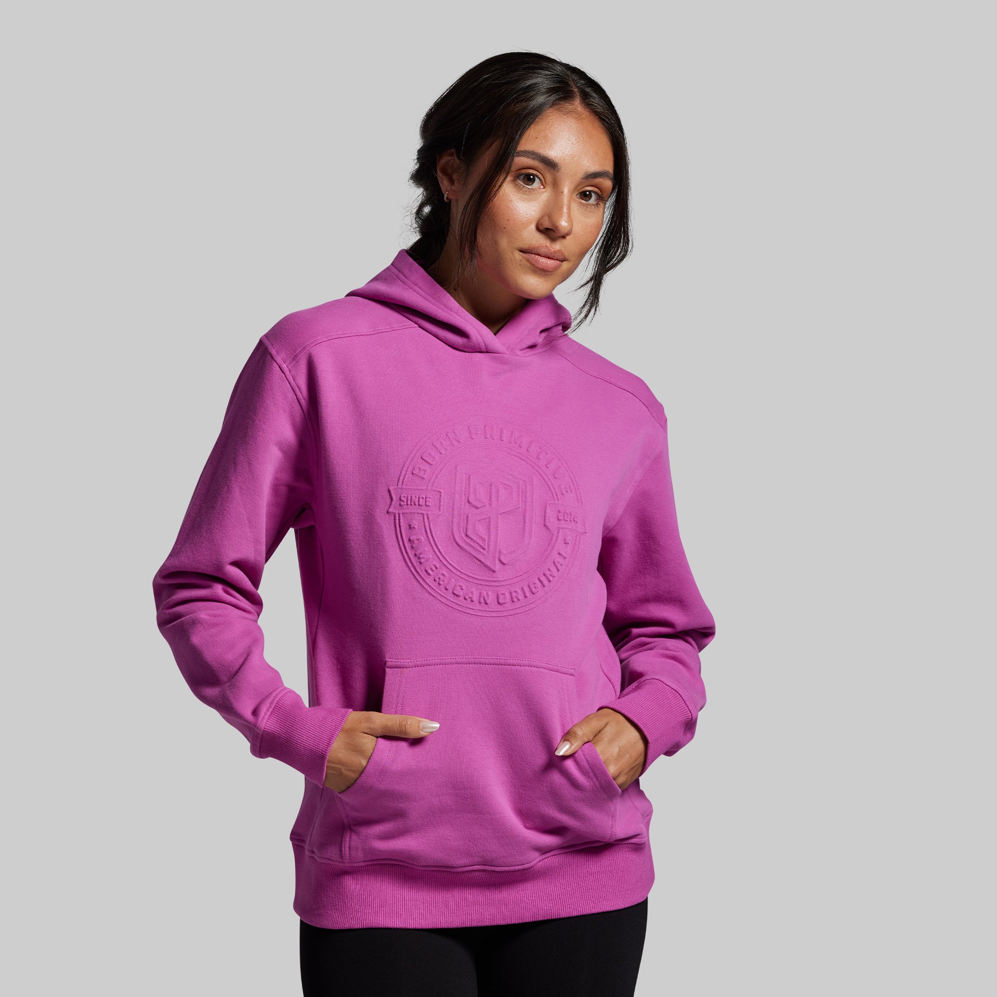 American Original Embossed Women's Unmatched Hoodie (Viola) - Image 3