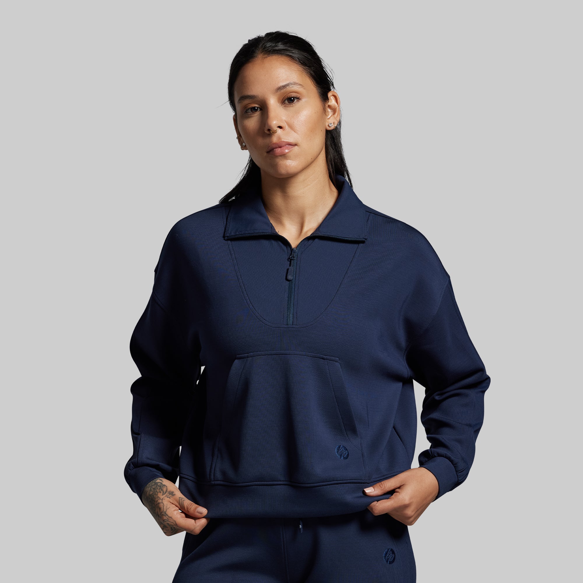 Lounge Lux Quarter Zip Pullover (BP Navy)