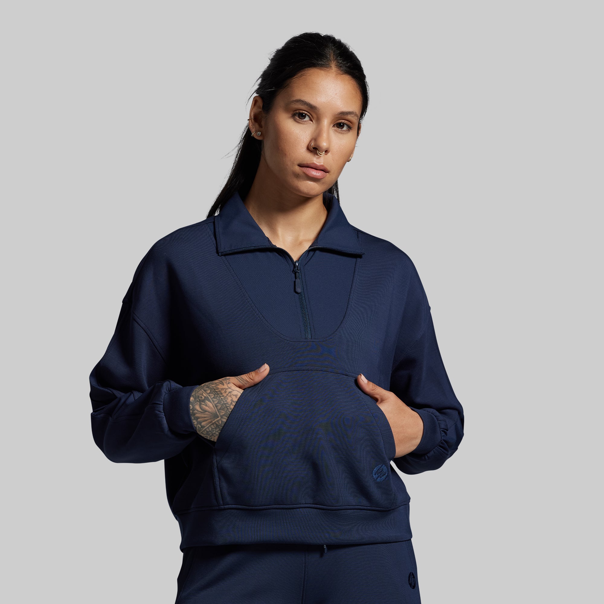 Lounge Lux Quarter Zip Pullover (BP Navy) - Image 3