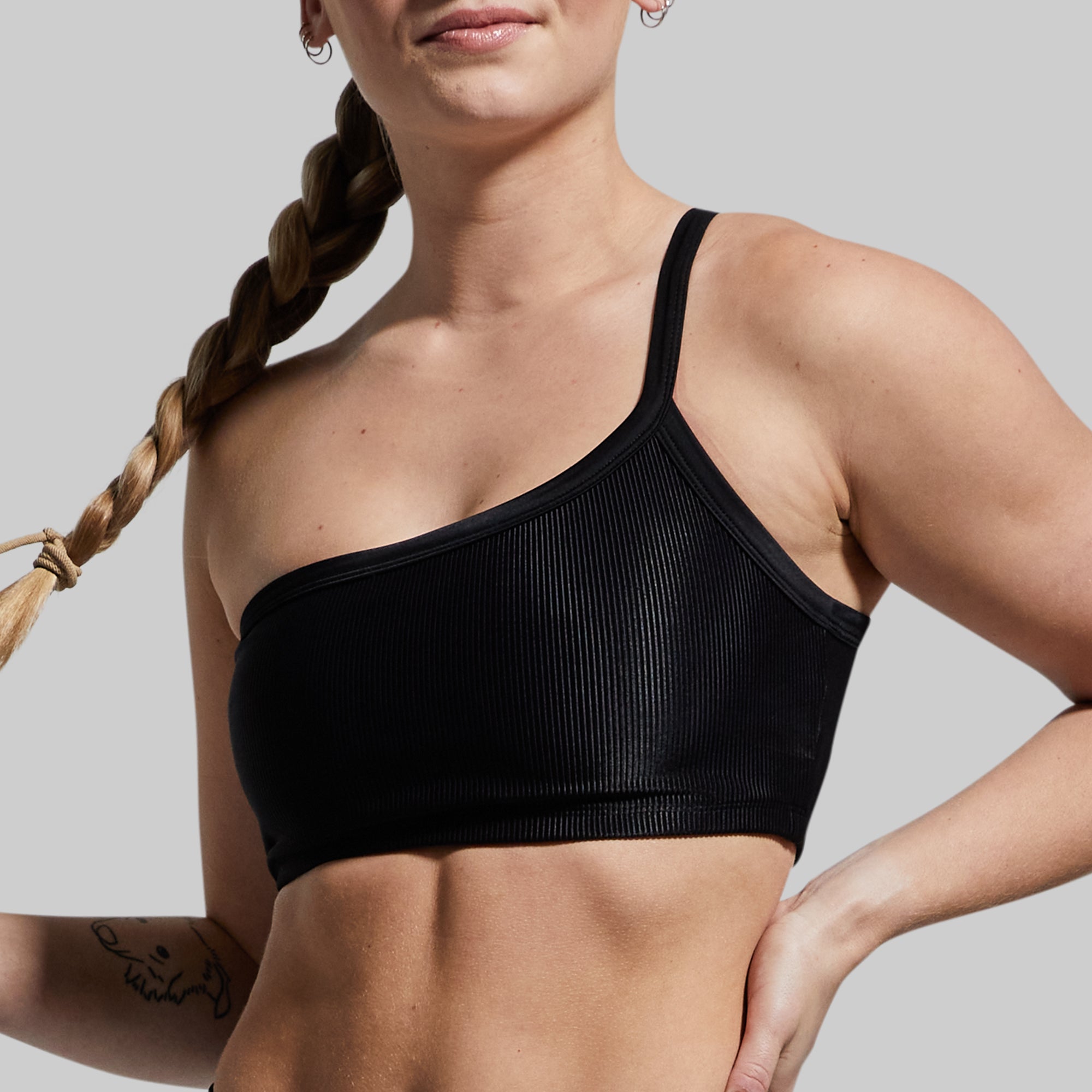 Deep End Bikini Top (Black Ribbed) - Image 5