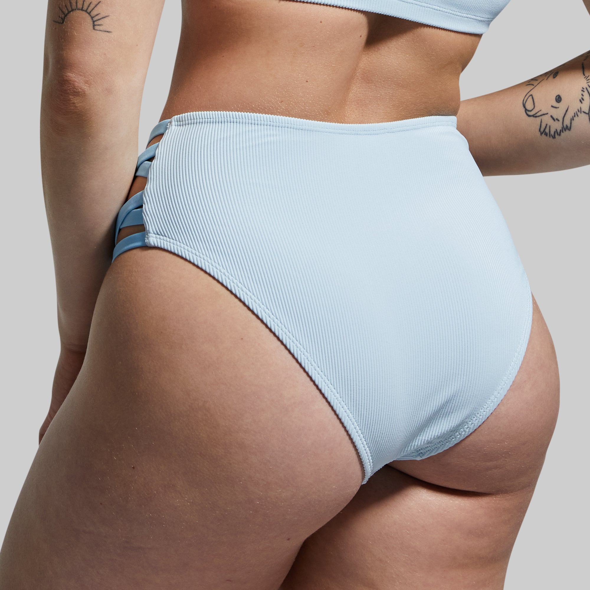 Sandbar Bikini Bottom (Angel Blue Ribbed) - Image 5
